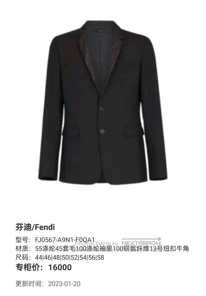 Fendi Fendi Black vintage suit jacket Size 50L - 8 Thumbnail