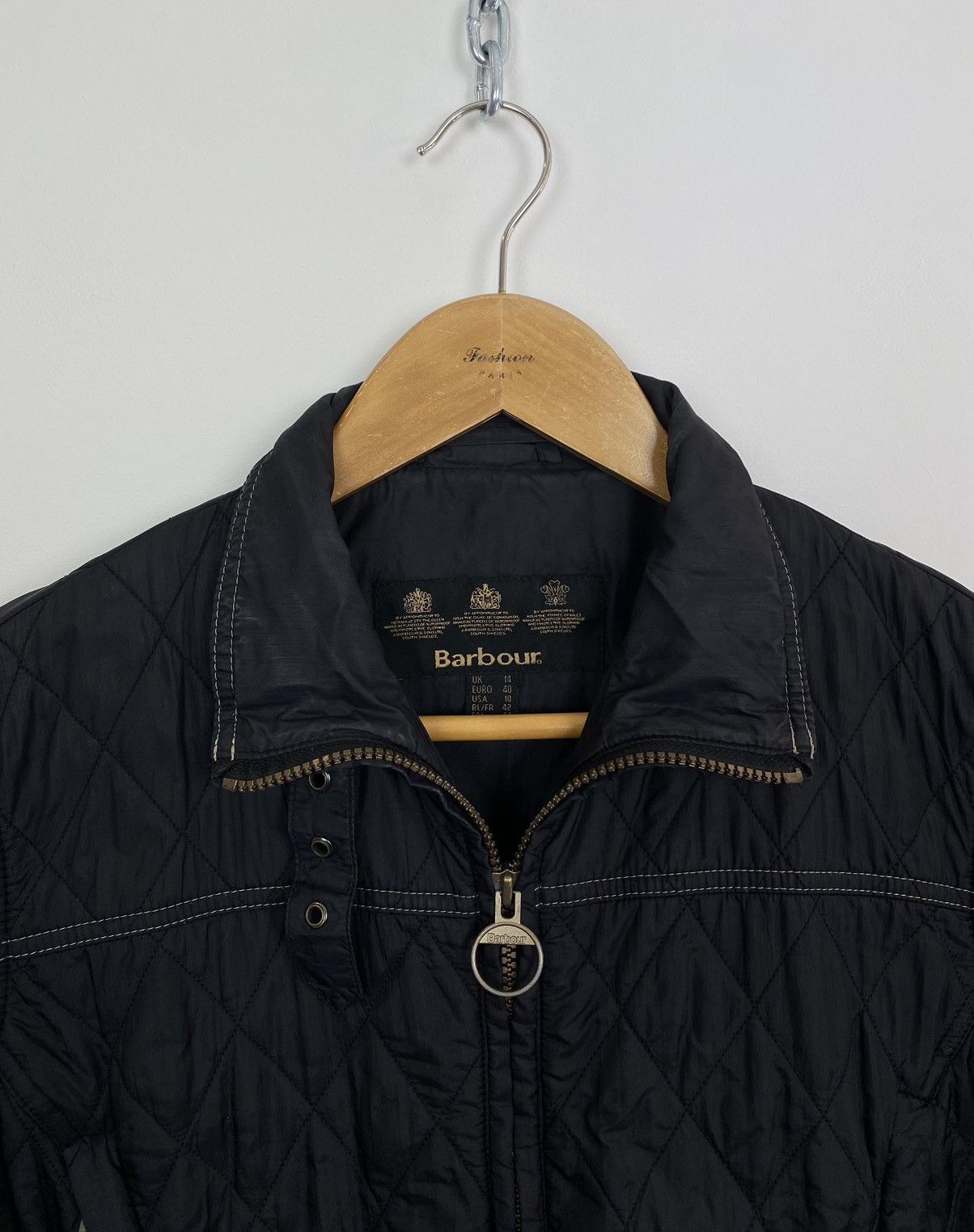 Designer Barbour Suzie Biker Quilted Jacket Long Sleeve Women’s UK14 Size L / US 10 / IT 46 - 7 Thumbnail