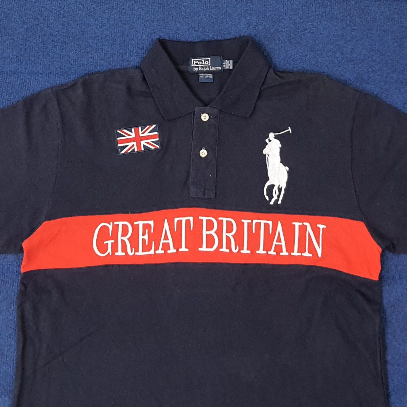 Polo Ralph Lauren Vintage Polo Ralph Laurent Great Britain Polo Shirt C259N79 Size US L / EU 52-54 / 3 - 2 Thumbnail