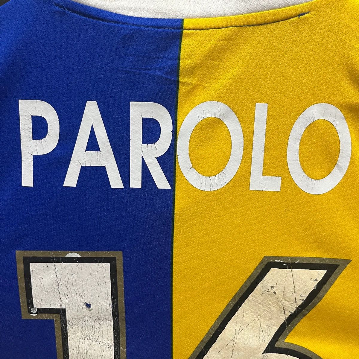 Errea Parma 2013-14 Away Parolo Match Worn Football Jersey Shirt Size US L / EU 52-54 / 3 - 12 Thumbnail