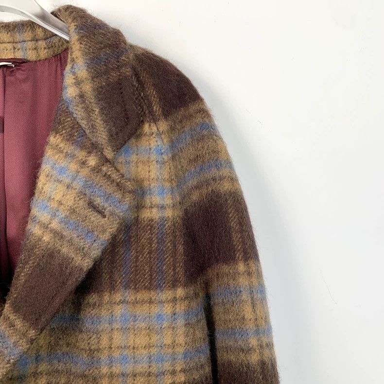 Gucci Gucci Color-blocked plaid wool lapel single-breasted belt c Size US M / EU 48-50 / 2 - 3 Thumbnail