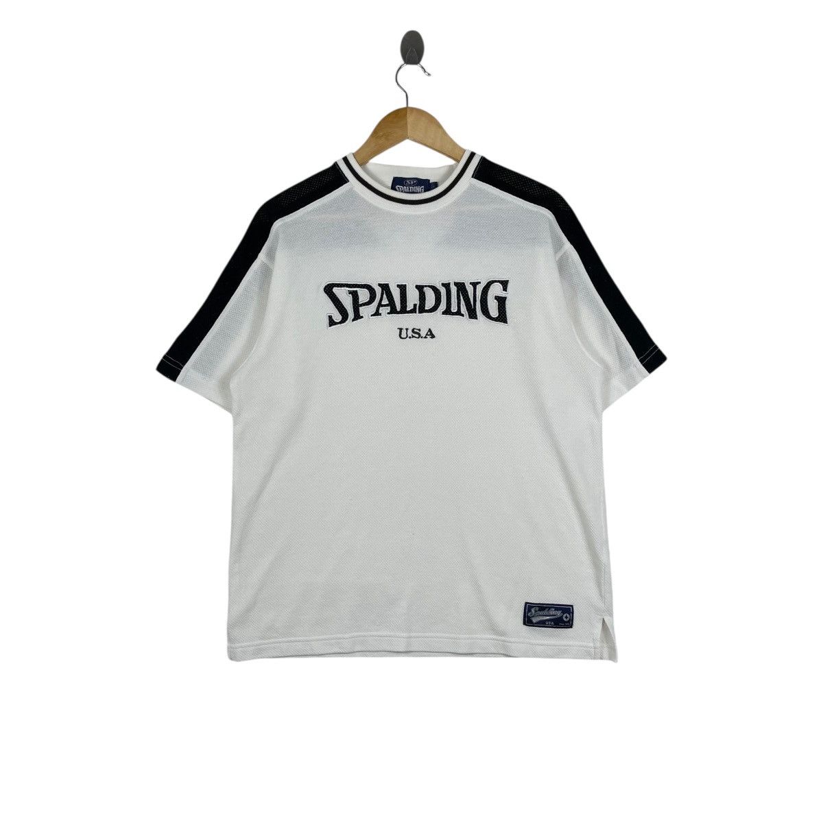 Spalding Vintage Spalding Usa Hip Hop Tee Shirt Size US L / EU 52-54 / 3 - 1 Thumbnail