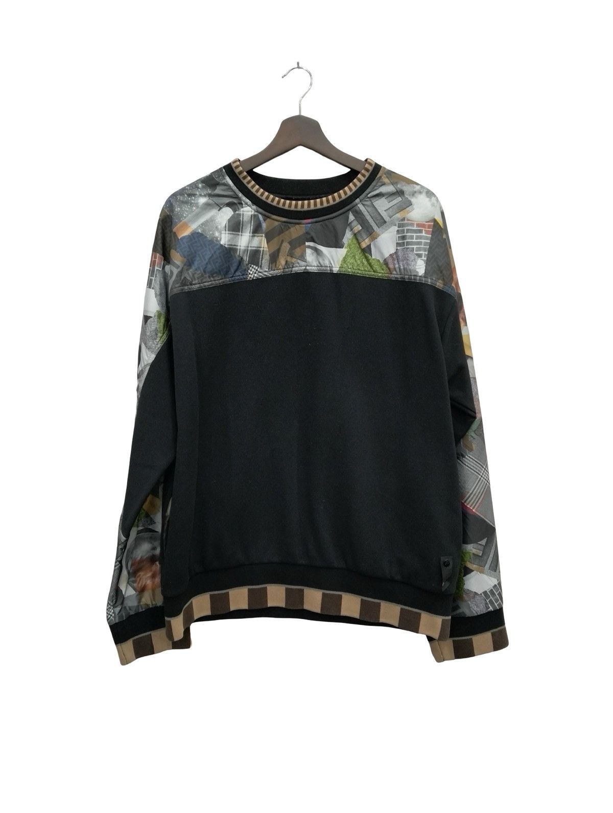 Fendi Fendi abstract-print logo-embossed cotton-jersey sweatshirt Size US L / EU 52-54 / 3 - 1 Thumbnail