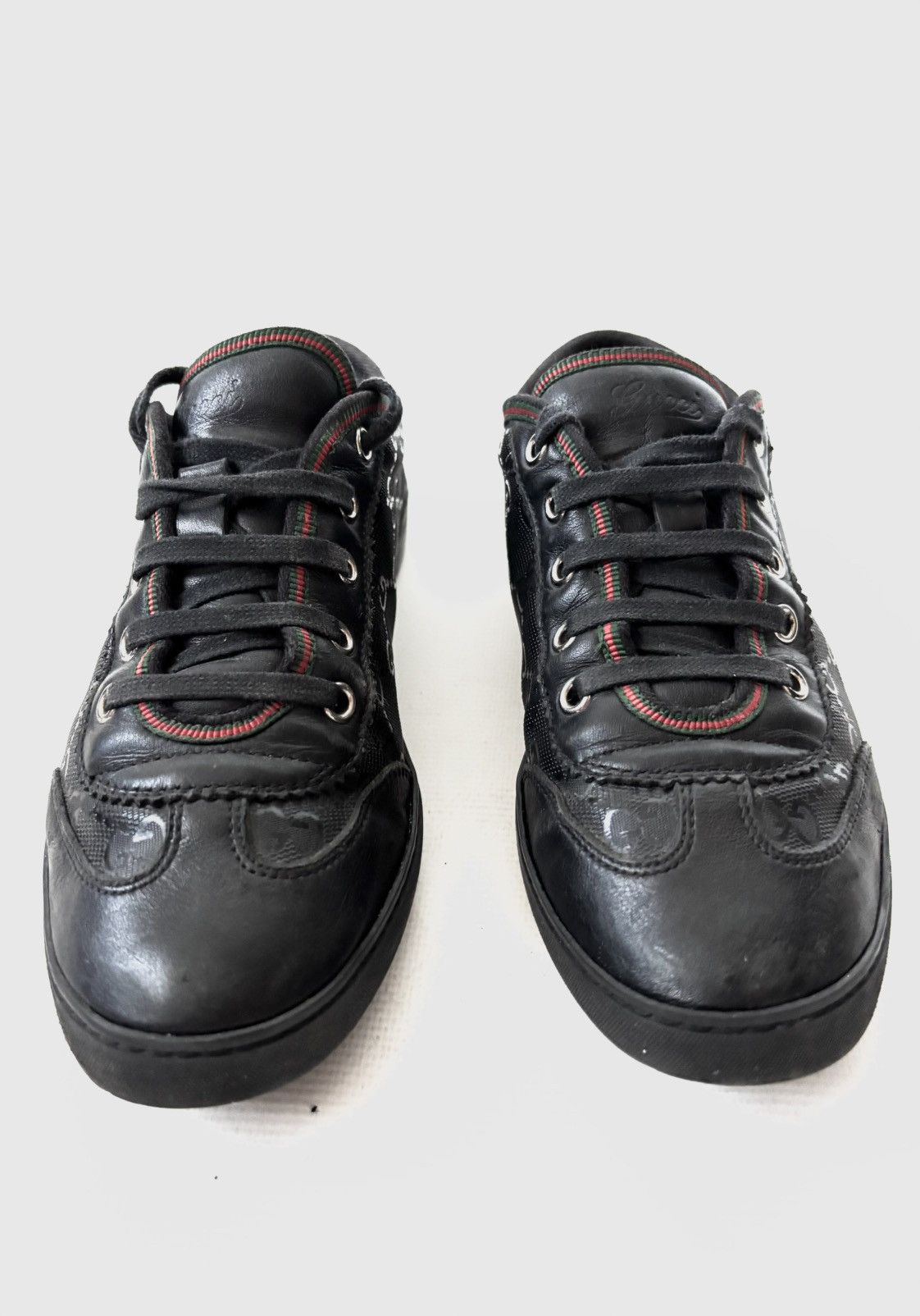 Gucci Gucci Imprime GG Monogram leather sneakers Size US 5.5 / IT 35.5 - 3 Thumbnail