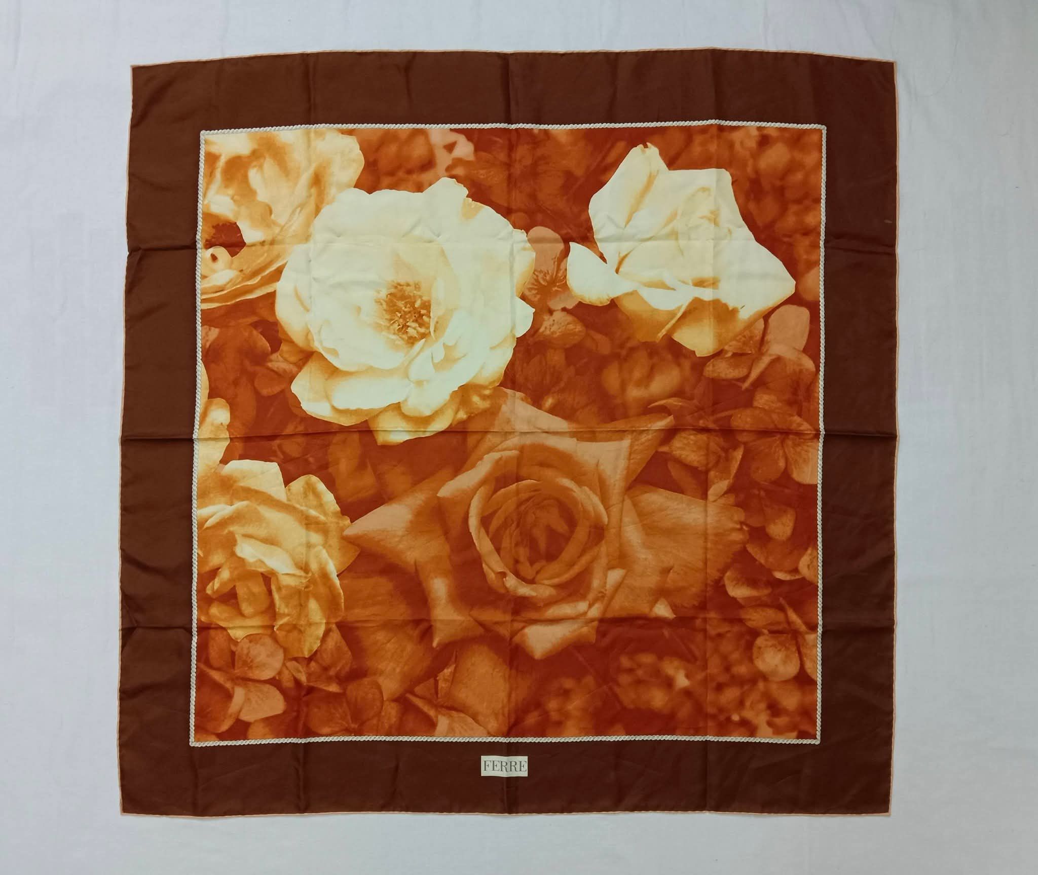 Gianfranco Ferre Gianfranco Ferre Floral Silk Scarf Size ONE SIZE - 2 Thumbnail