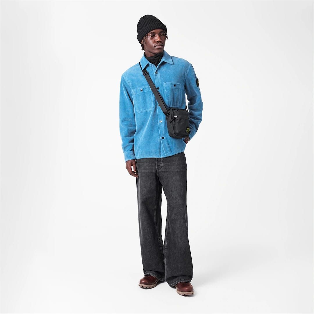 Stone Island o1g2r1mq0526 Textured Structured Overshirt in Blue Size US M / EU 48-50 / 2 - 6 Thumbnail