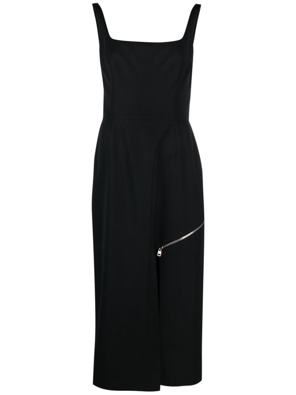 Alexander McQueen GRAIN DE POUDRE WOOL MIDI DRESS Size S / US 4 / IT 40 - 1 Thumbnail