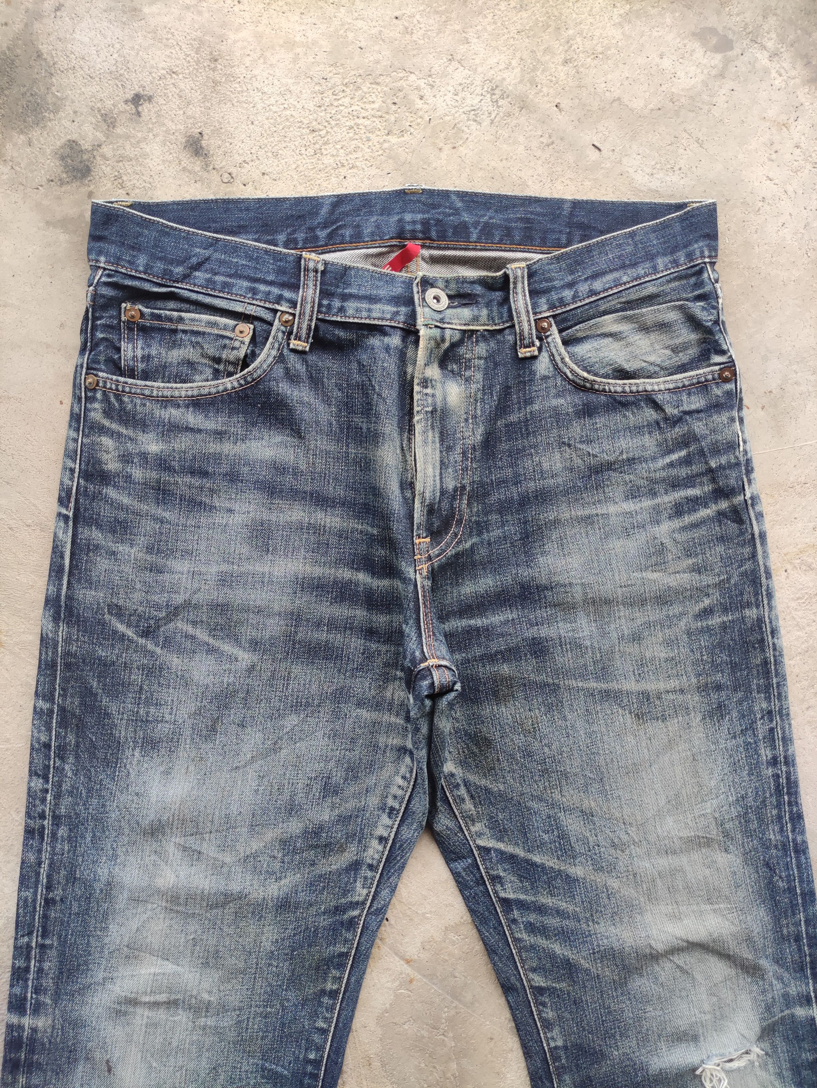 Japanese Brand Vintage Japanese Jean Distressed Faded Denim Size US 35 - 3 Thumbnail