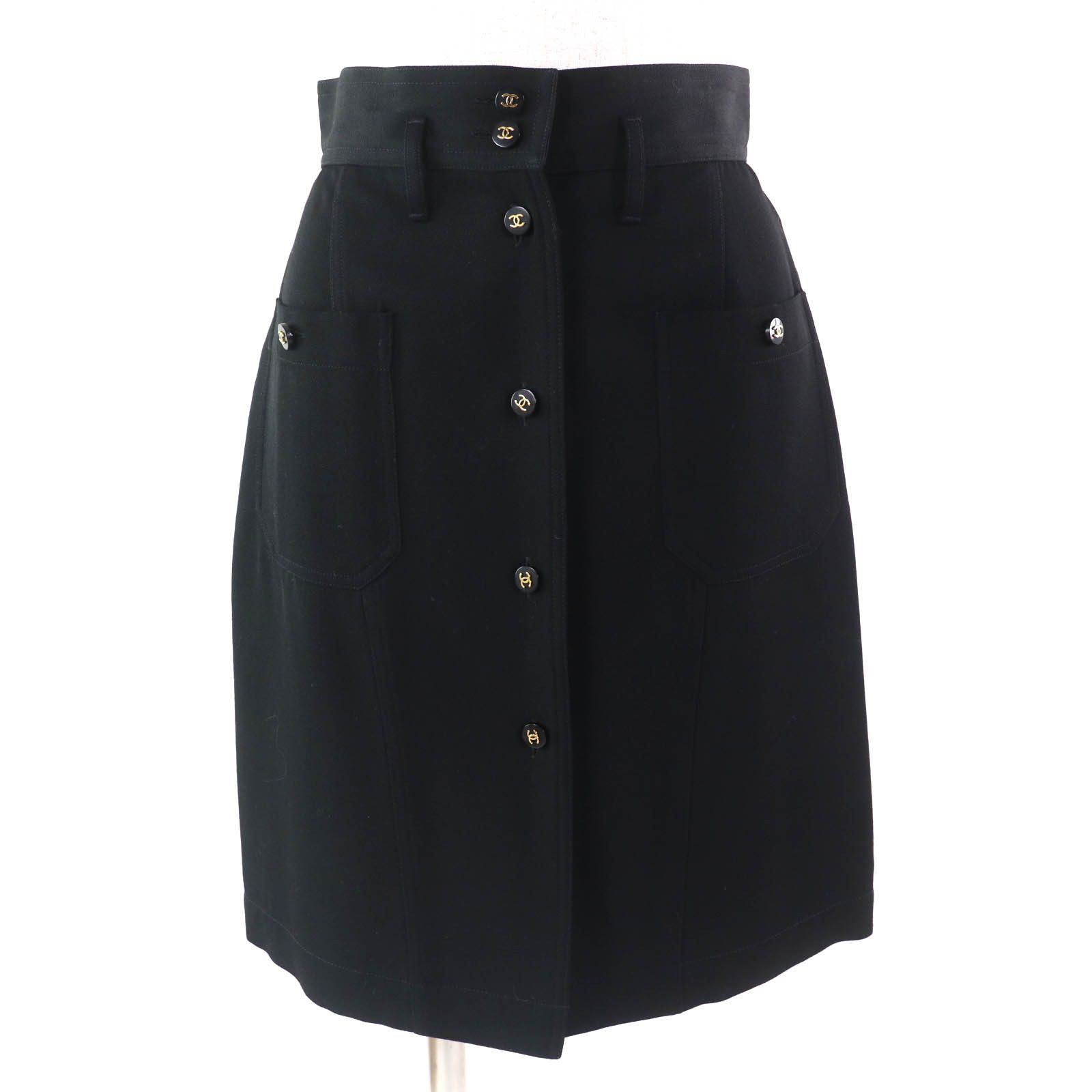 Chanel Chanel Chanel COCO Mark Button Wool Skirt Others Skirts P04919 Size ONE SIZE - 1 Thumbnail
