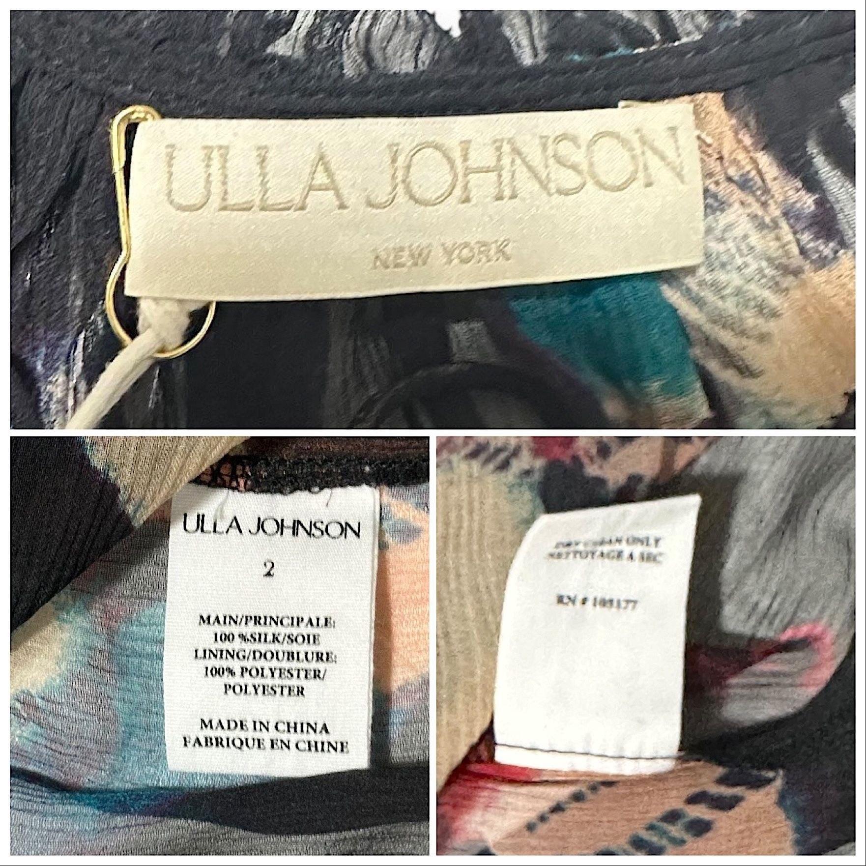 Ulla Johnson Ulla Johnson Marilyn Top in Nocturne, Silk Chiffon, NWT, 2 Size XS / US 0-2 / IT 36-38 - 4 Thumbnail
