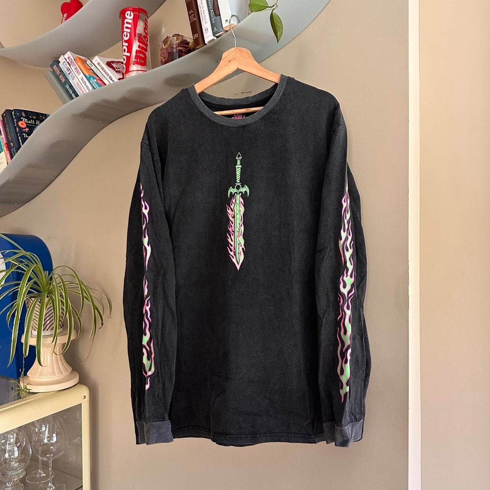 Stussy × Supreme Vintage Y2K Sword Cool Long Sleeve Shirt Size US XL / EU 56 / 4 - 2 Thumbnail