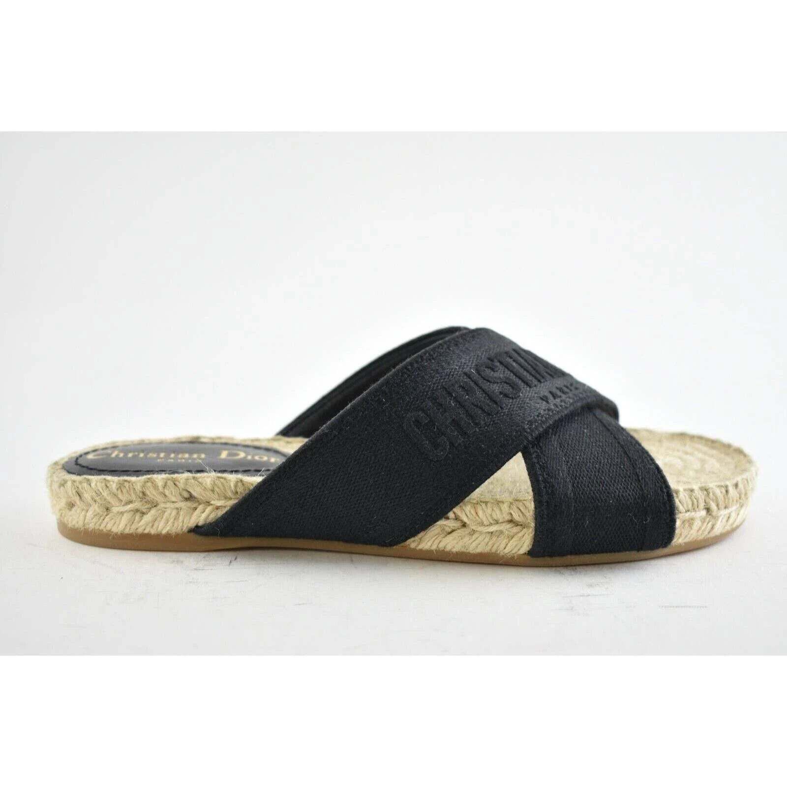 Dior Christian Dior Granville Dway Black Espadrille Size US 7.5 / IT 37.5 - 2 Thumbnail