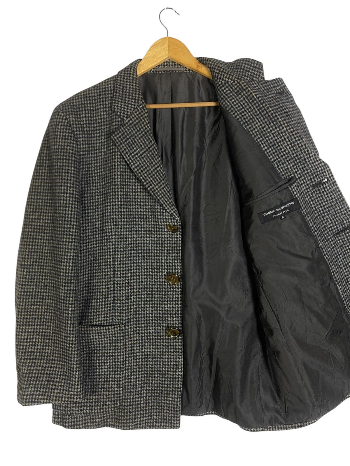 Comme des Garcons Homme Plus Archive COMME des GARÇONS HOMME PLUS Houndstooth Wool Jacket Size US M / EU 48-50 / 2 - 4 Thumbnail