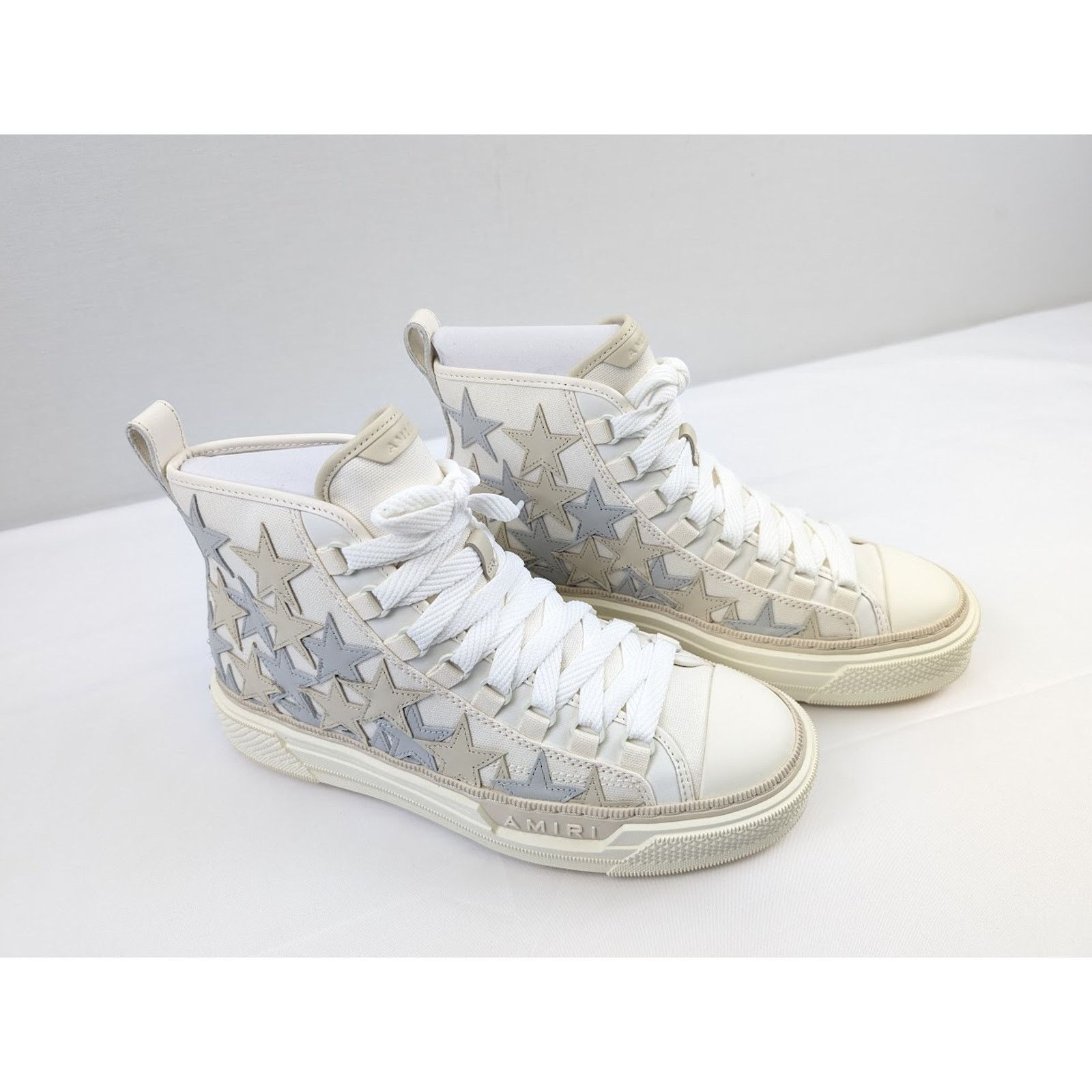 Amiri o1rshd1 Stars Court High-Top Sneakers in Grey / White 46 Size US 13 / EU 46 - 14 Thumbnail