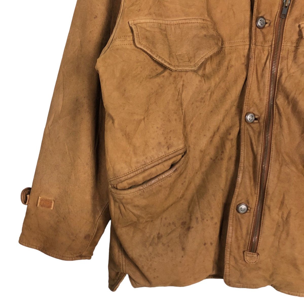 Japanese Brand 🔥Vintage Genuine Leather Jacket Mitsumine Issey Miyake Size US M / EU 48-50 / 2 - 4 Thumbnail