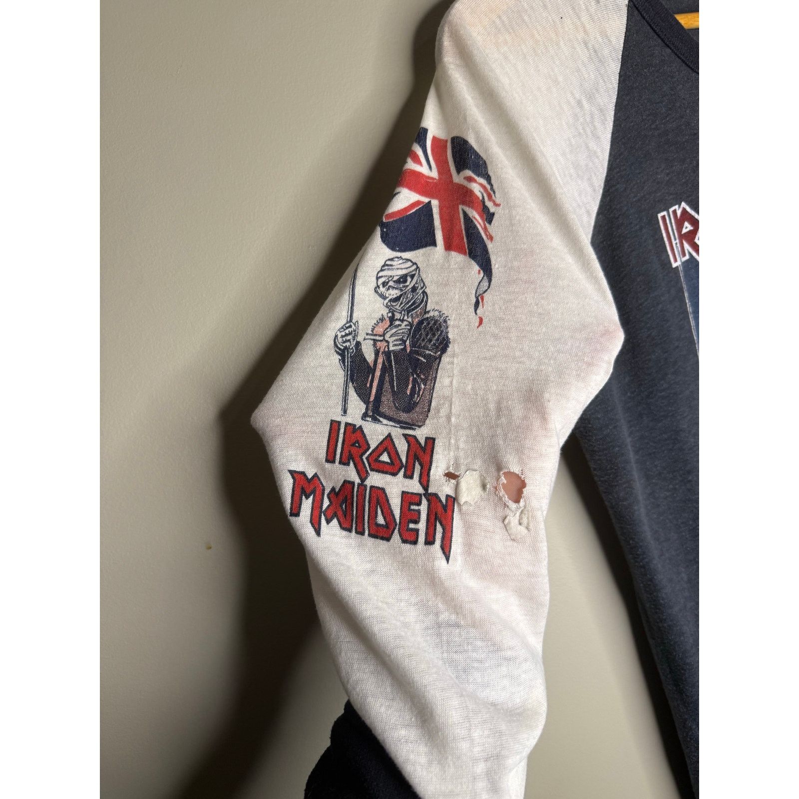 Band Tees × Iron Maiden × Vintage Vintage Iron Maiden Powerslave Aces High British Invasion Size US L / EU 52-54 / 3 - 8 Thumbnail