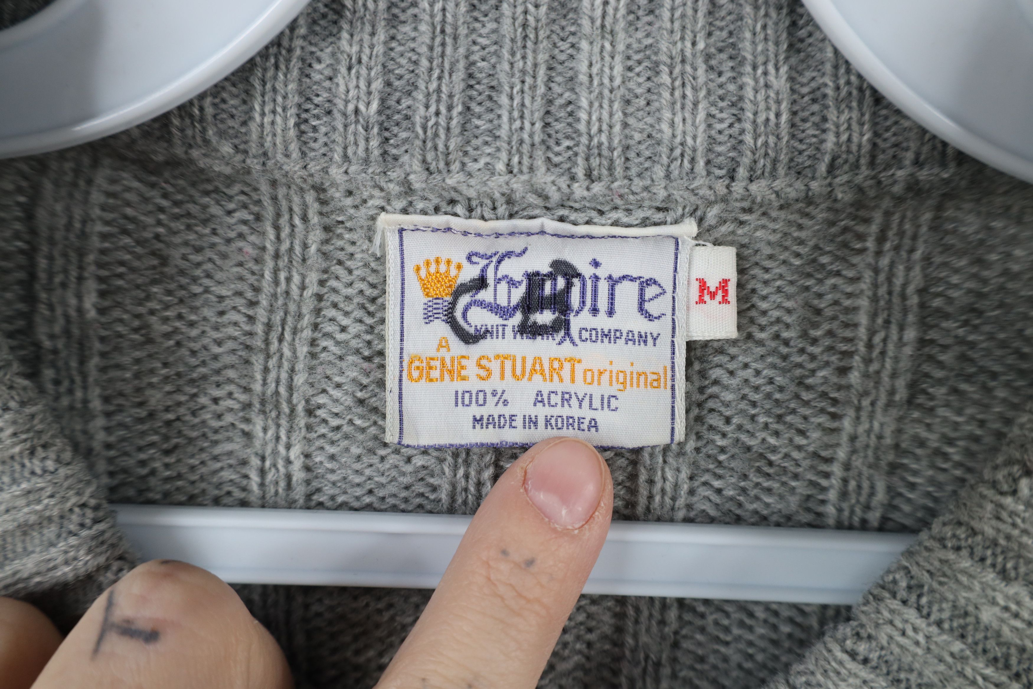 Vintage Vintage 70s Streetwear Cable Knit Cardigan Sweater Gray Size M / US 6-8 / IT 42-44 - 9 Thumbnail