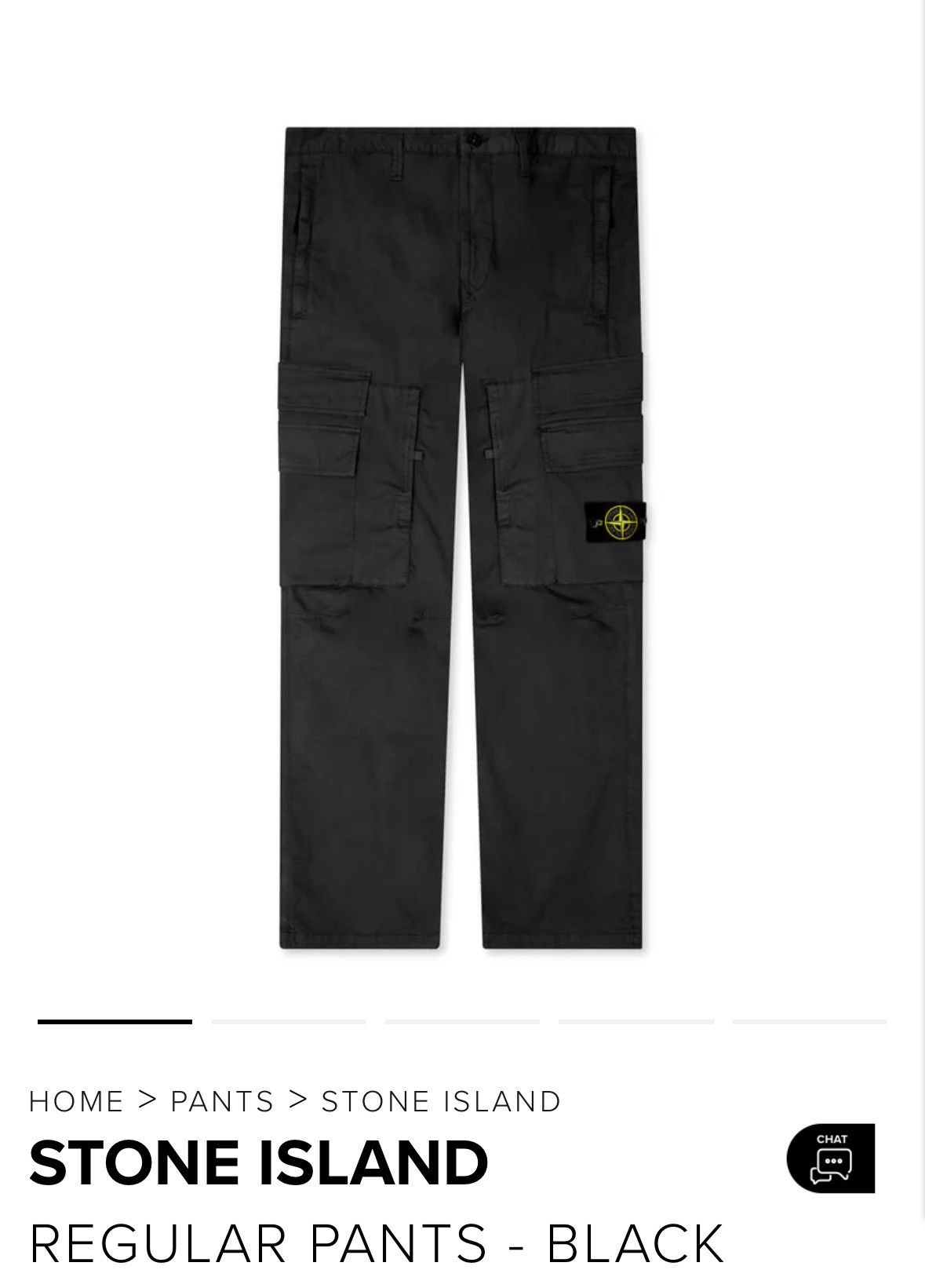 Stone Island Stone Island Regular Cargo Pants Black Size US 33 - 1 Thumbnail