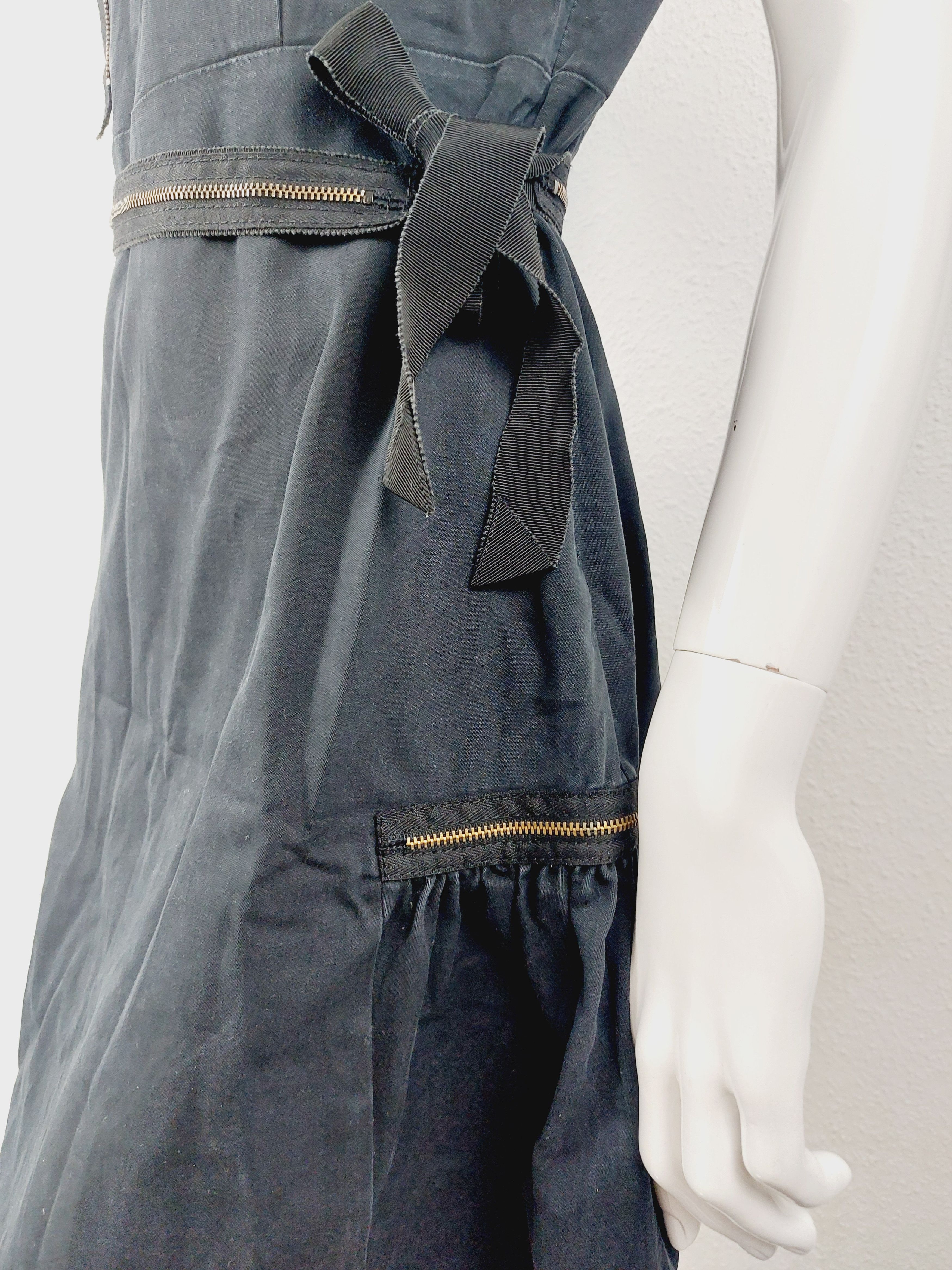 Moschino Moschino Cheap and Chic Zip Zipper Denim Jeans Midi Dress Size S / US 4 / IT 40 - 7 Thumbnail