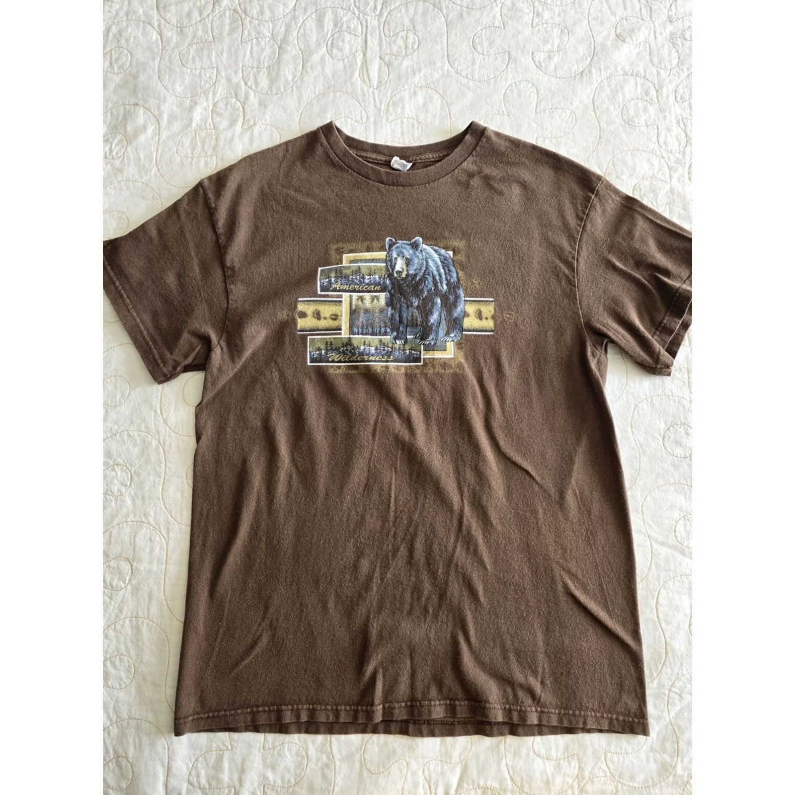Delta VINTAGE Delta T Shirt Mens Large Brown Bear American Wilderness Nature Y2K 2000s Graphic Tee Cotton Short Sleeve Size US L / EU 52-54 / 3 - 3 Thumbnail