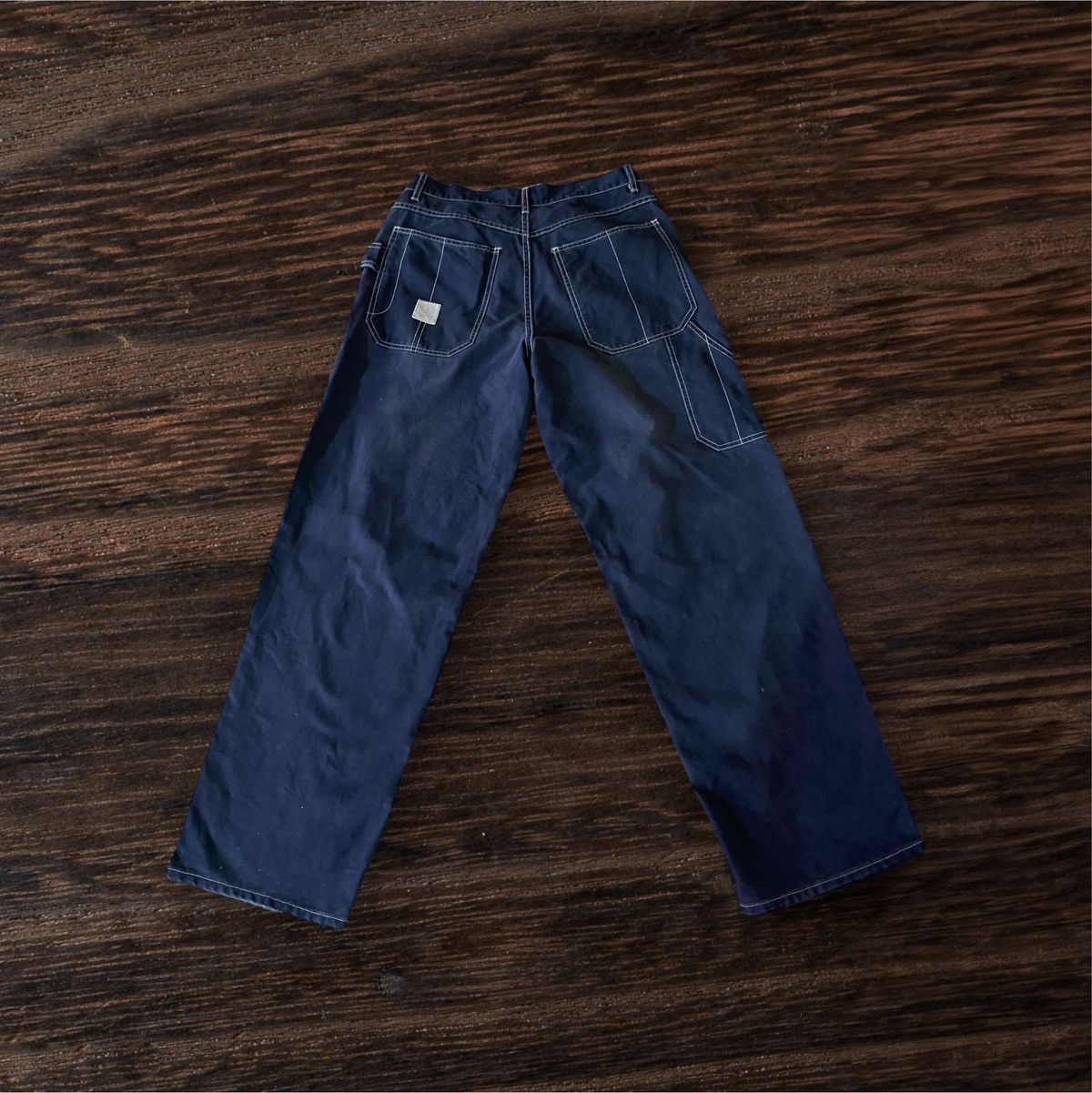 Old Navy × Vintage Vintage Old Navy Carpenter Baggy Blue Denim Size US 31 - 1 Thumbnail