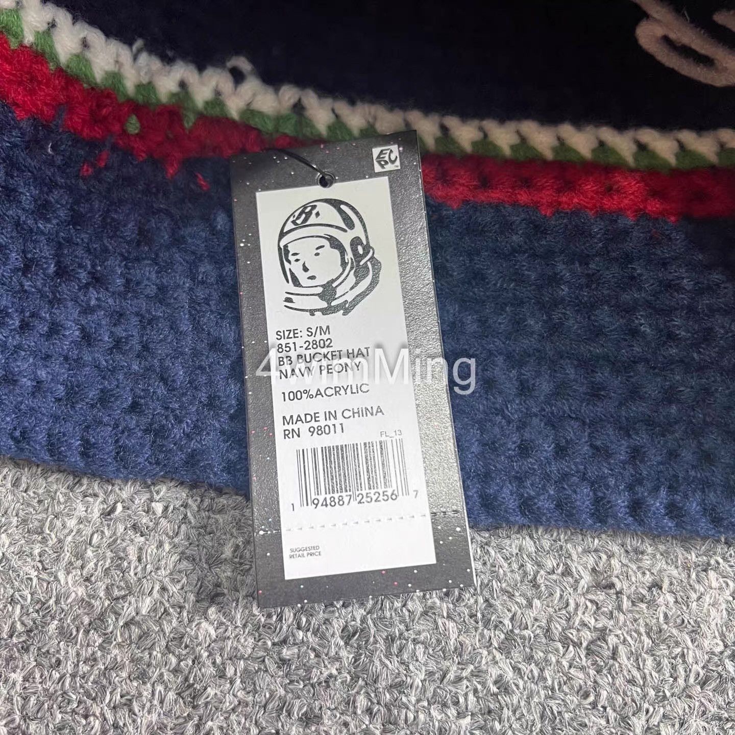 Billionaire Boys Club BBC Hand-Crocheted & Embroidered Knit Bucket Hat。 Q7 Size ONE SIZE - 8 Thumbnail