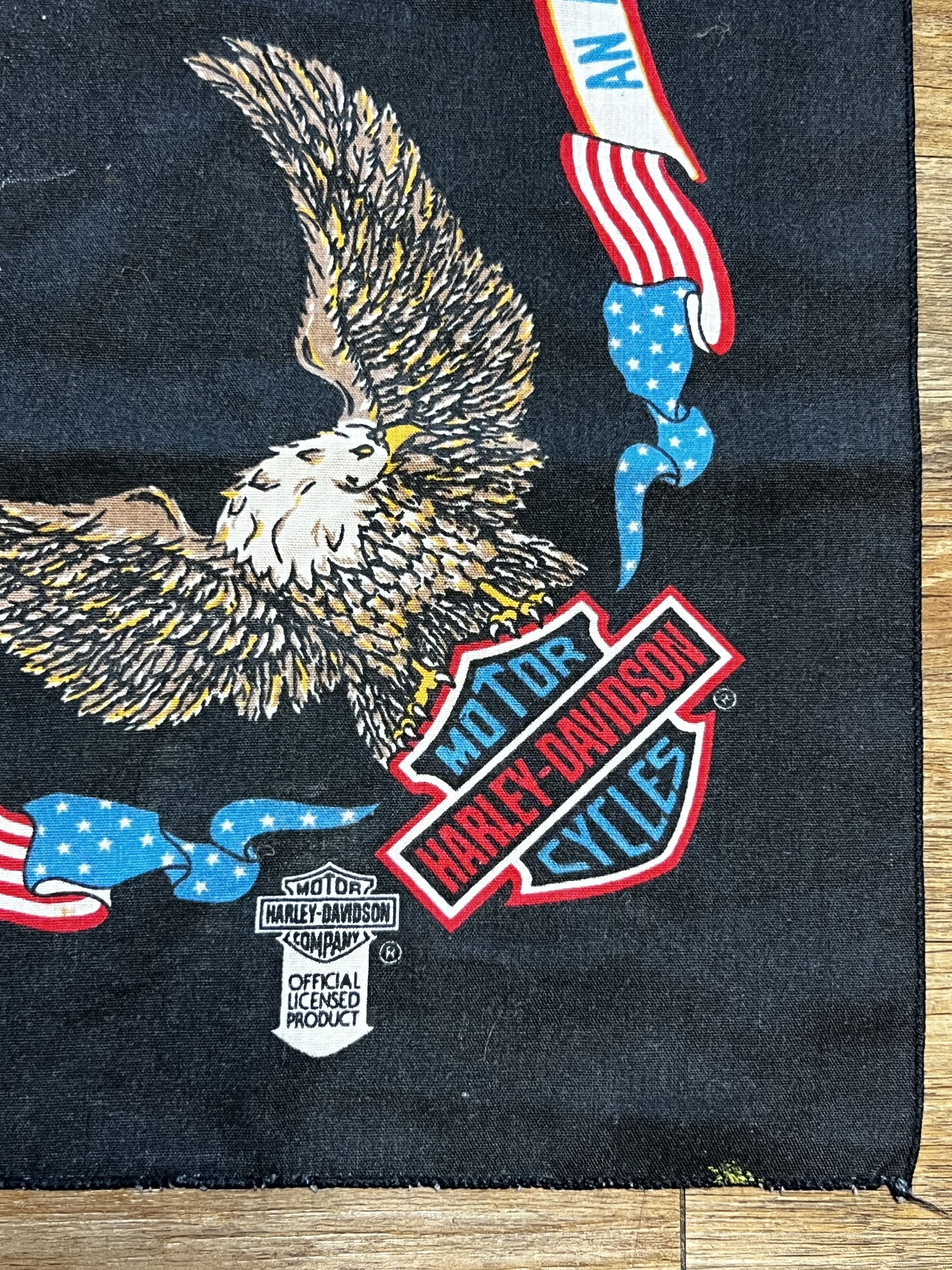 Harley Davidson Vintage 80s Official Harley Davidson American Legend Bandana Size ONE SIZE - 5 Thumbnail
