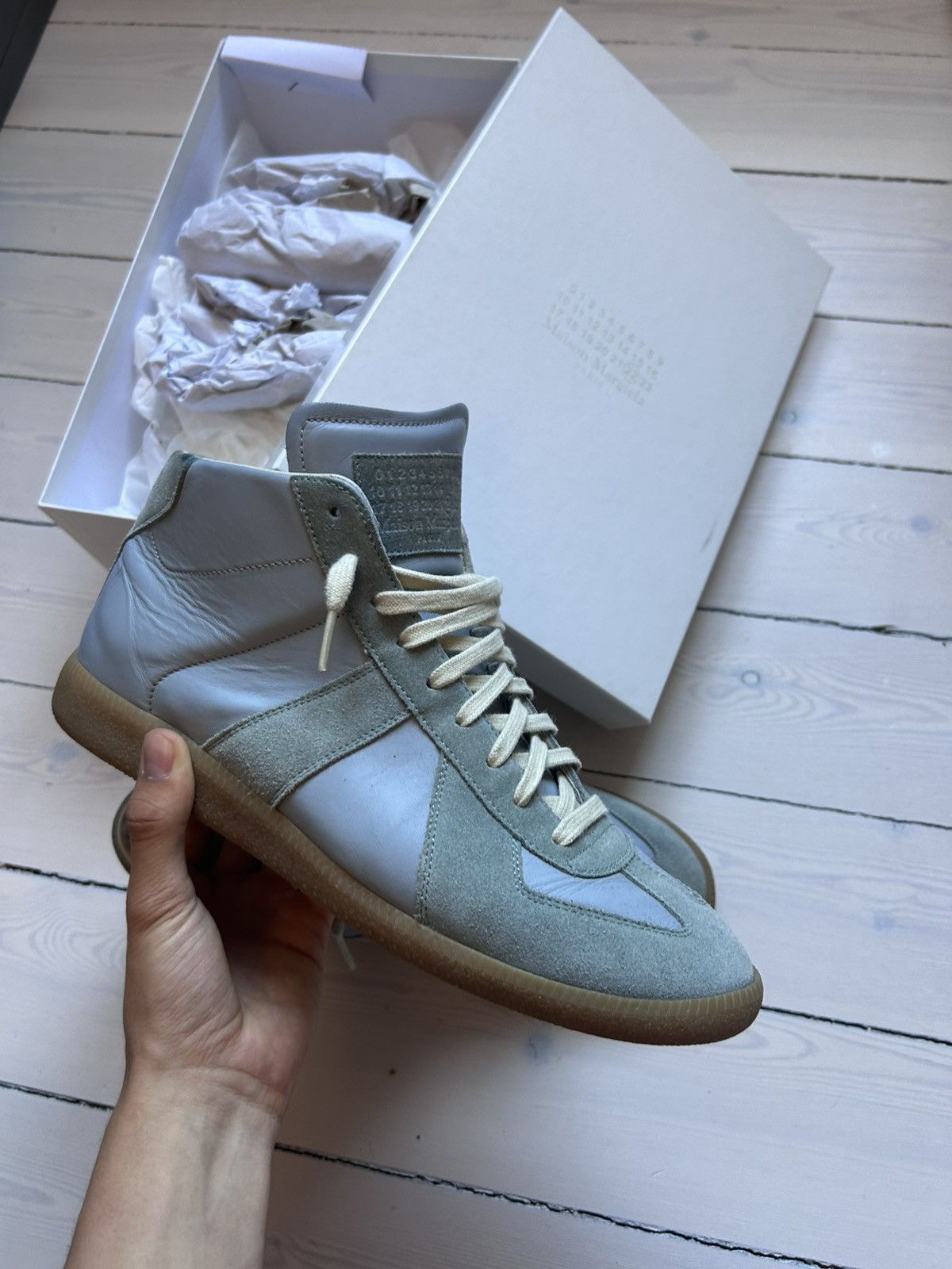 Maison Margiela Maison Margiela Blue Mid-Top Size US 11 / EU 44 - 5 Thumbnail