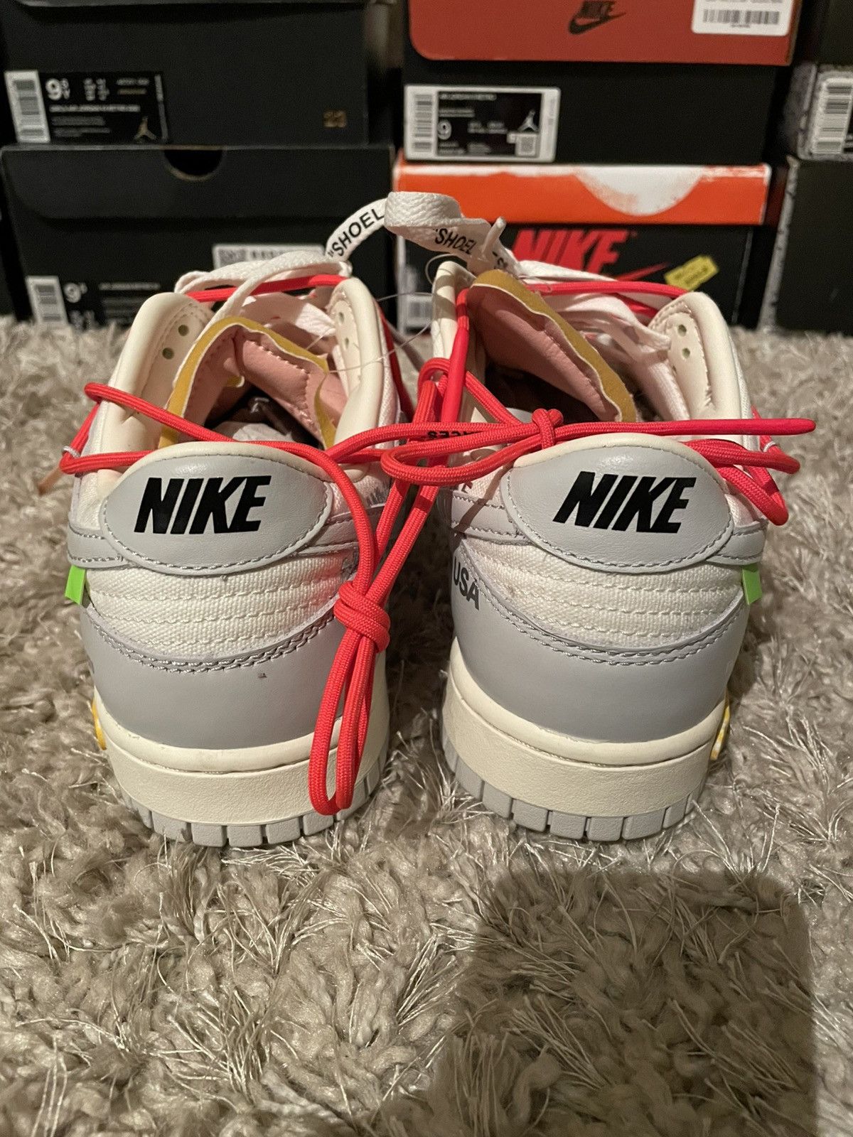 Nike × Off-White Off White x Nike Dunk Low Lot 6 Size US 9.5 / EU 42-43 - 9 Thumbnail