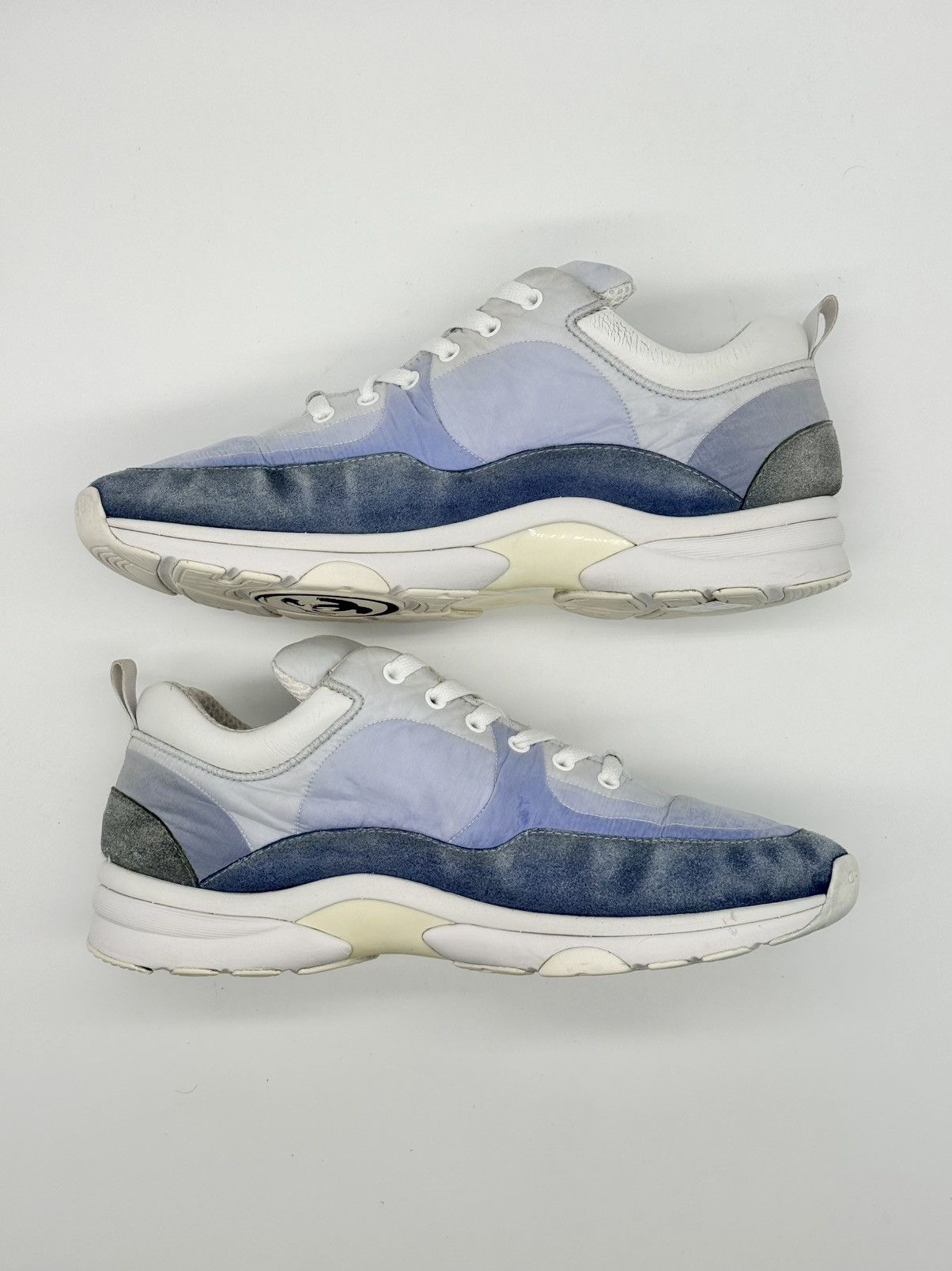 Chanel Size 8.5 - CHANEL CC Trainer Blue Suede Size US 8.5 / EU 41-42 - 3 Thumbnail
