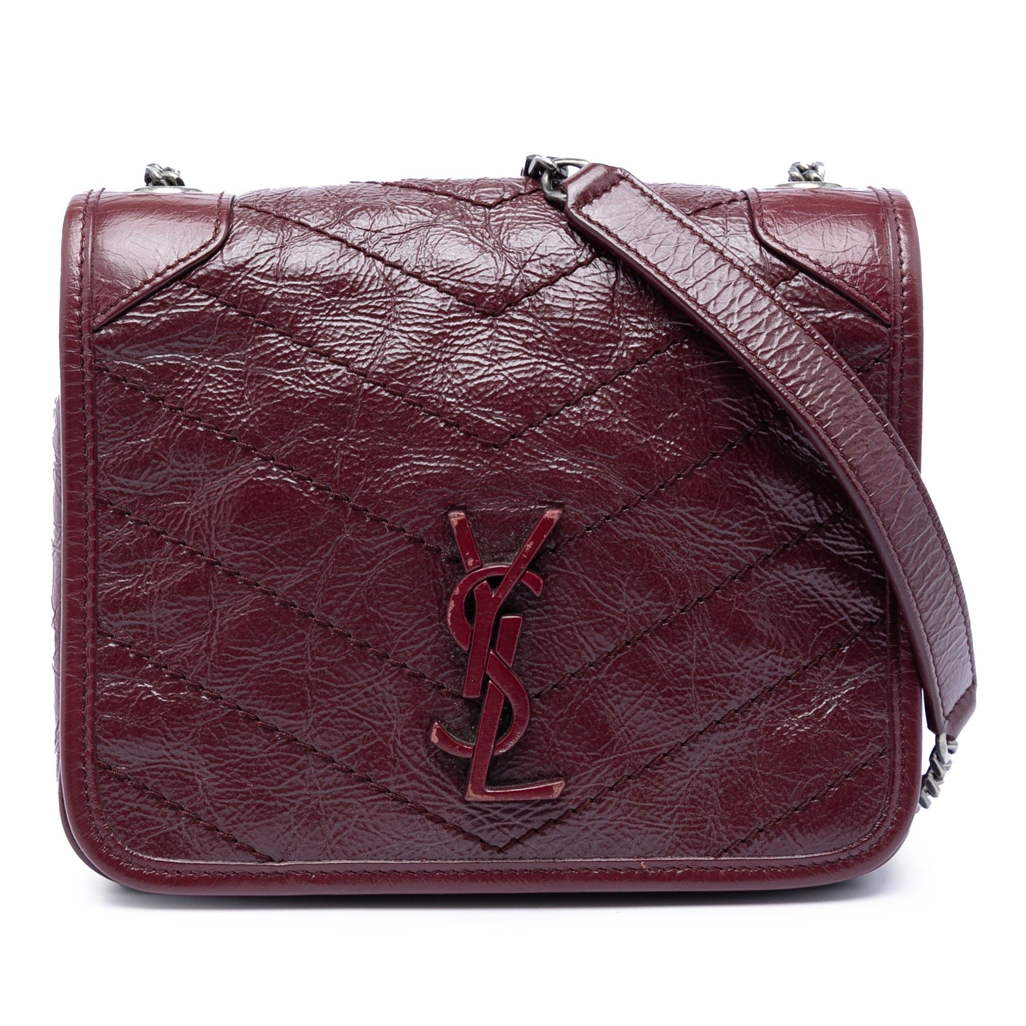 Saint Laurent Paris Crinkled Calfskin Niki Wallet on Chain Size ONE SIZE - 1 Thumbnail