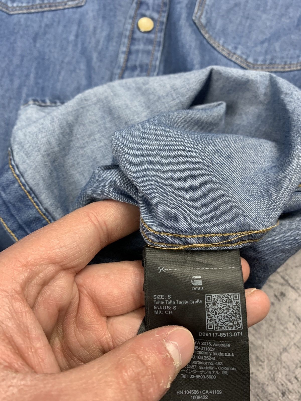 G-Star G-Star Raw 3301 Denim Shirt Buttons Up Long Sleeve Men’s S Size US S / EU 44-46 / 1 - 8 Thumbnail