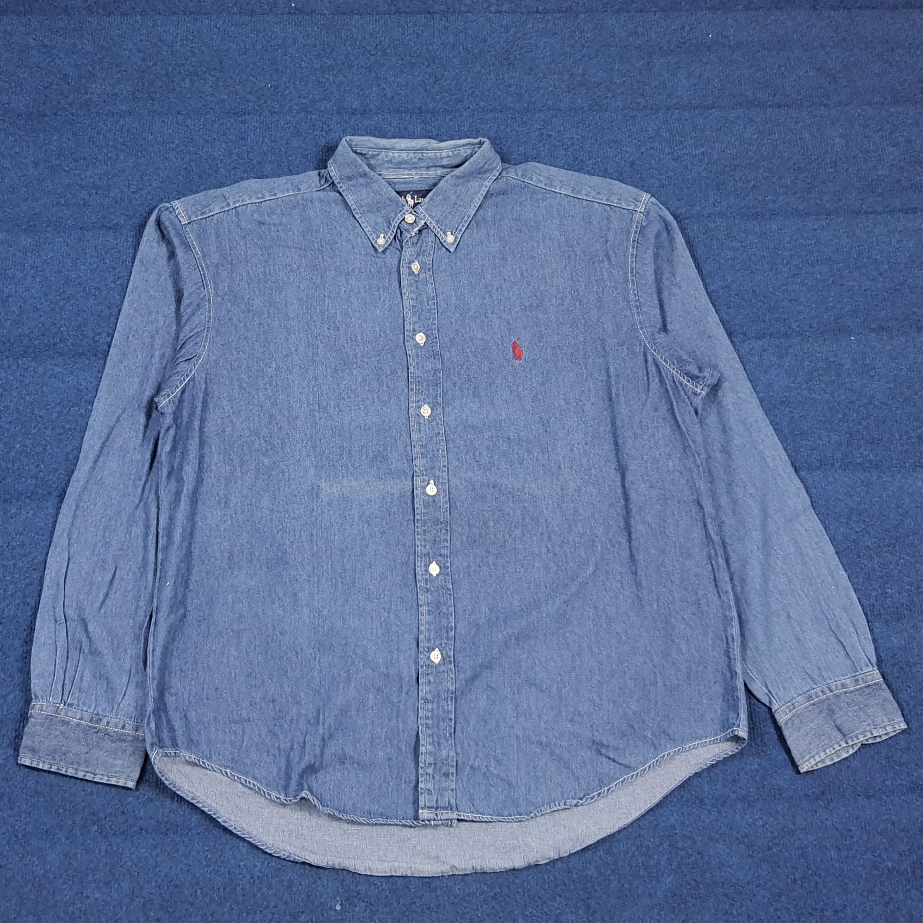 Polo Ralph Lauren Vintage Ralph Lauren Denim Style Button Up Shirt C294N27 Size US XL / EU 56 / 4 - 1 Thumbnail