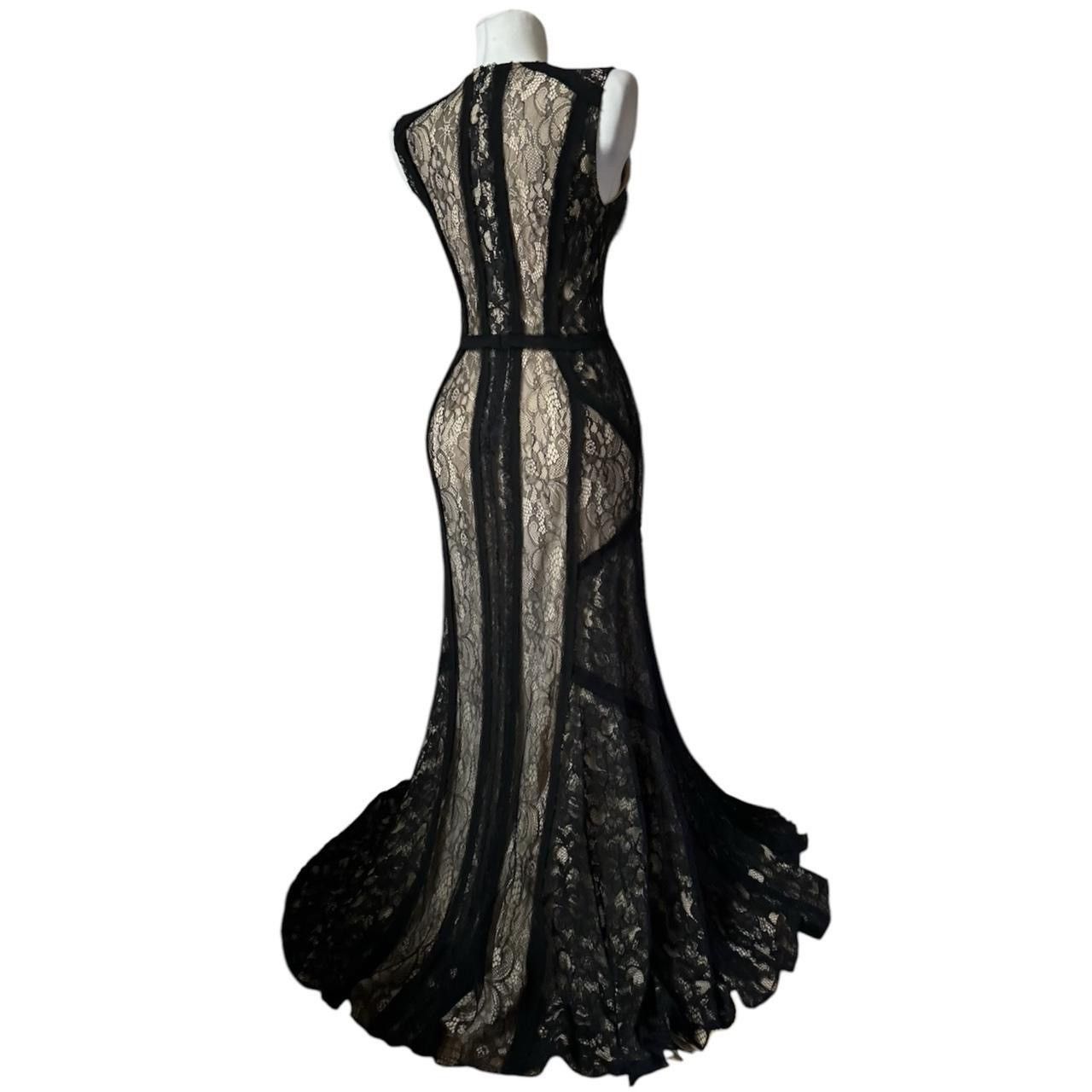 Vintage Incredible maxi dress made of crown-like detailing Size M / US 6-8 / IT 42-44 - 4 Thumbnail