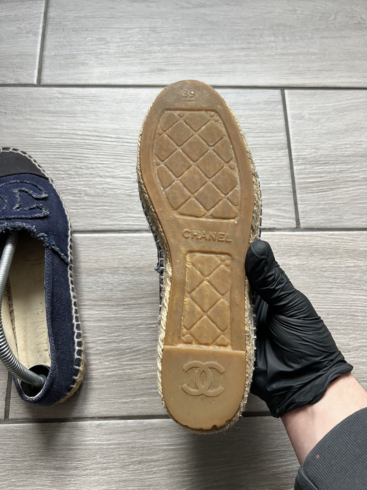 Chanel Chanel Navy Blue/Black Denim and Canvas Size US 6 / IT 36 - 9 Thumbnail