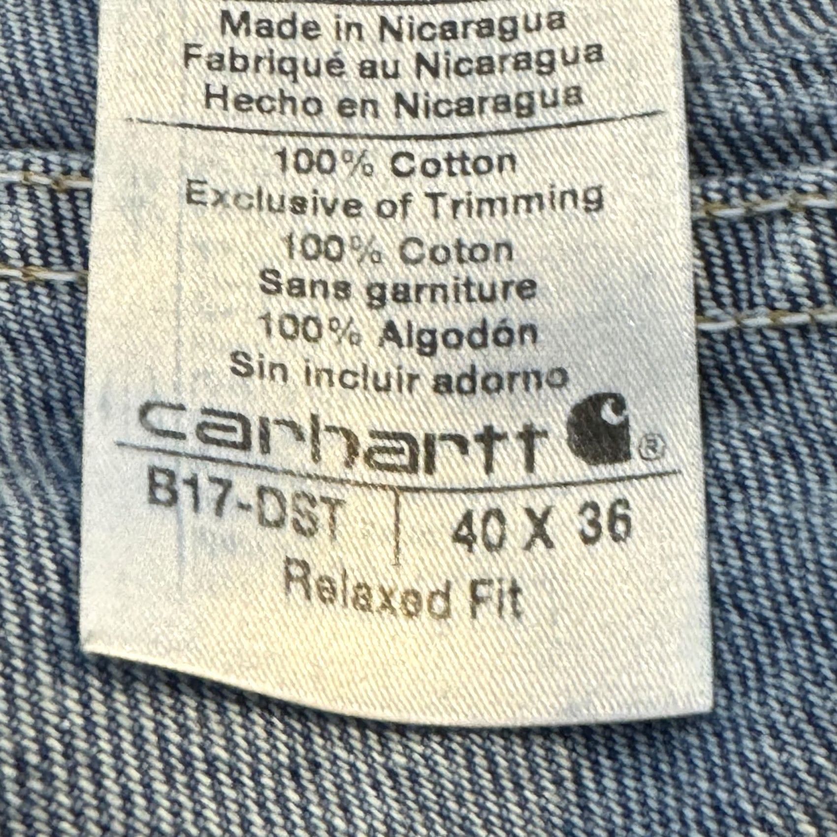 Carhartt Carhartt Jeans Mens 40x36 Blue Relaxed Fit B17-DST Straight Denim Pants Workwear Size US 40 / EU 56 - 5 Thumbnail