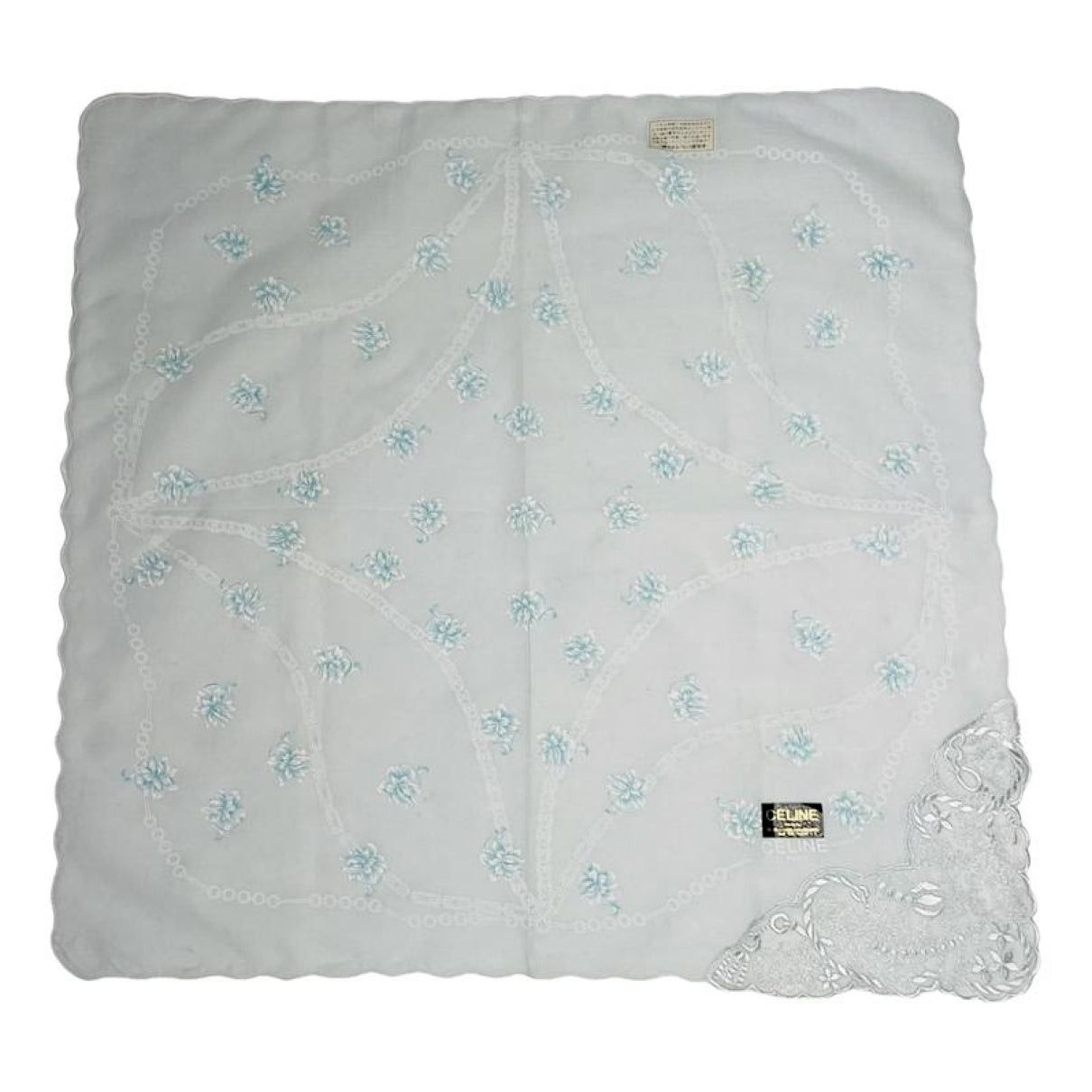 Celine White Silk Silk Handkerchief Size ONE SIZE - 1 Thumbnail