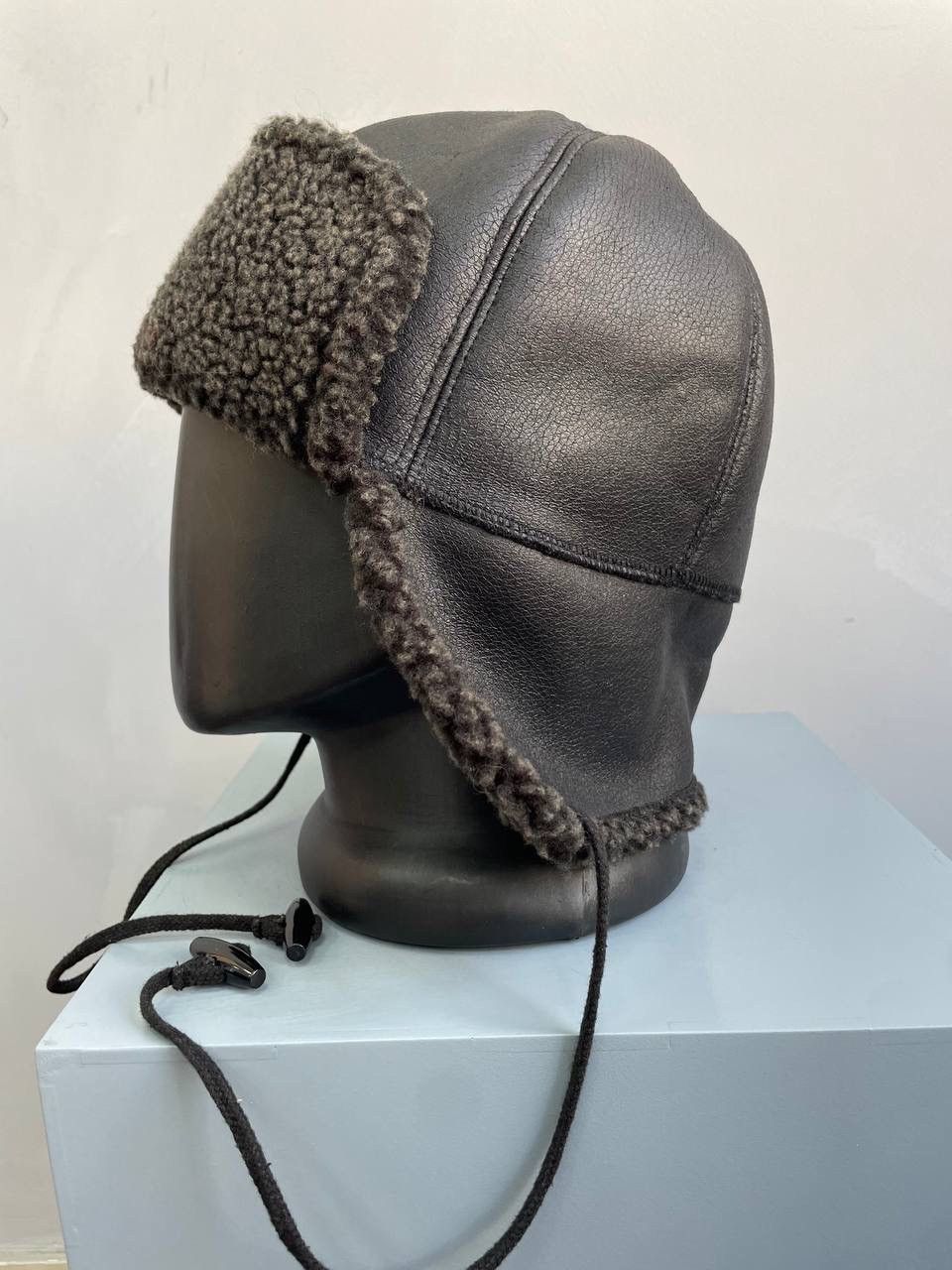 Hysteric Glamour × Japanese Brand SALE💣💣 Black Trapper LEATHER Y2K LGB STYLE Fur Hat Size ONE SIZE - 9 Thumbnail