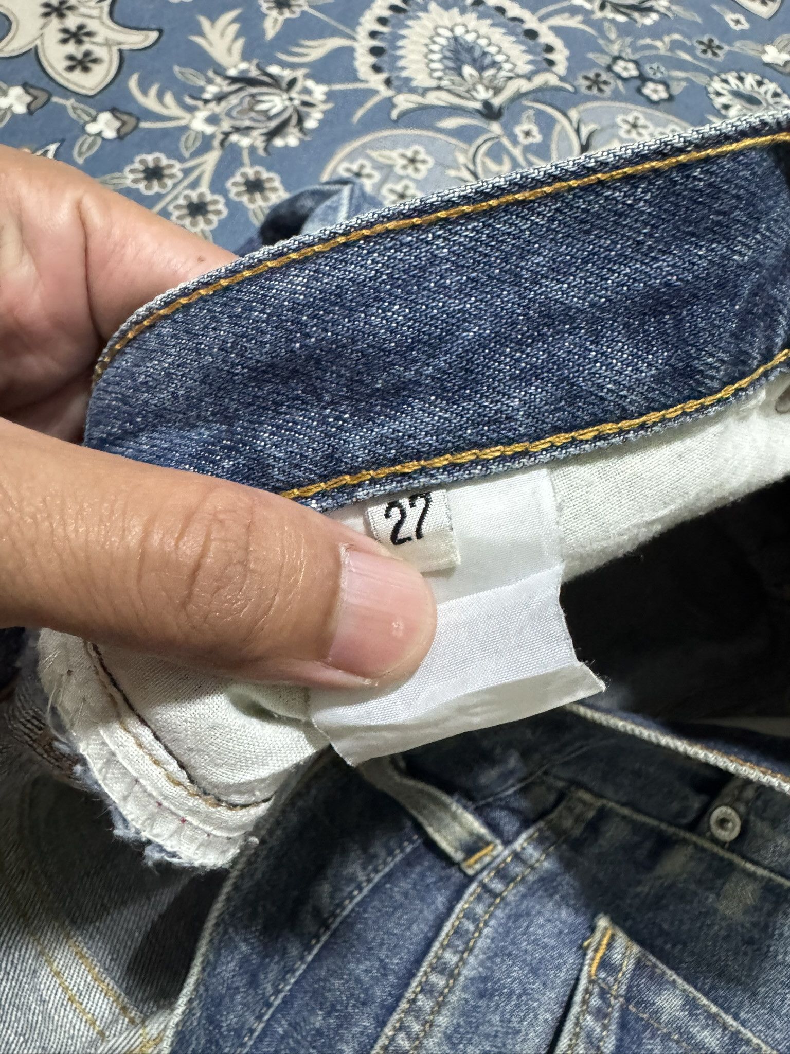 Helmut Lang Vintage 1999 Helmut Lang Distressed Denim Italian Cut Size US 27 - 5 Thumbnail