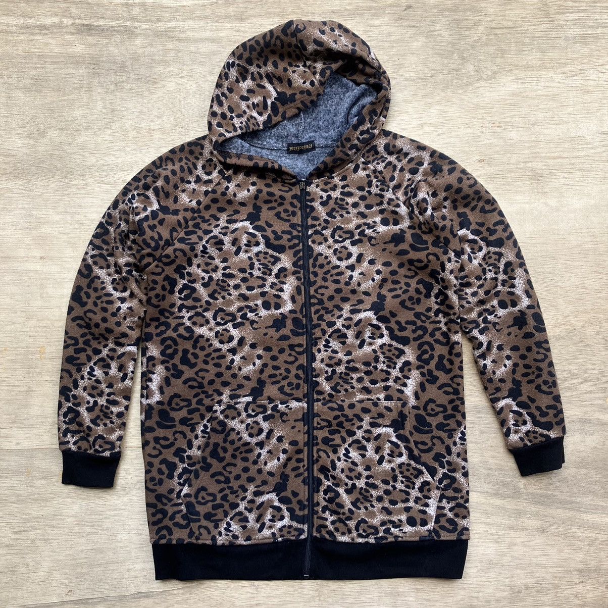Designer × Japanese Brand RUPUAU LEOPARD CAMO ZIPHOODIE LONG Size M / US 6-8 / IT 42-44 - 1 Thumbnail
