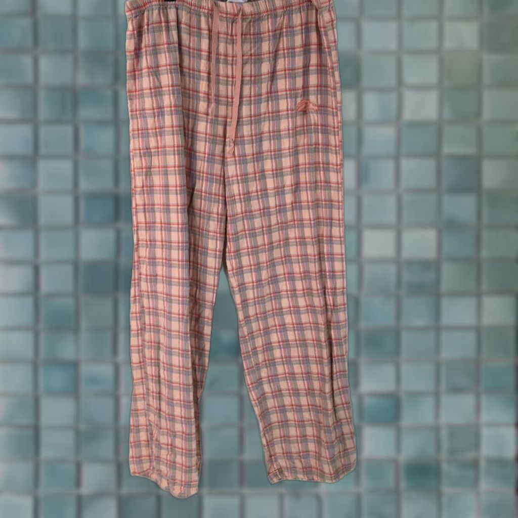 NFL VINTAGE NFL Team Apparel Girls Pink Pajama Pants Large Plaids & Checks Casual Womens Size 36" / US 14 / IT 50 - 1 Thumbnail