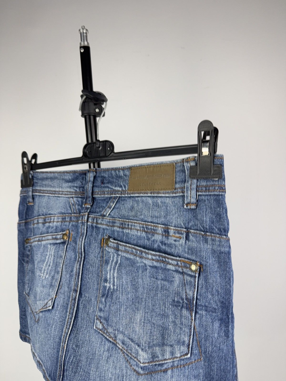 Japanese Brand Retro Y2K 00s H-Idee Denim Mini Skirt Blue Jeanwear Size 36 Size 28" / US 6 / IT 42 - 7 Thumbnail