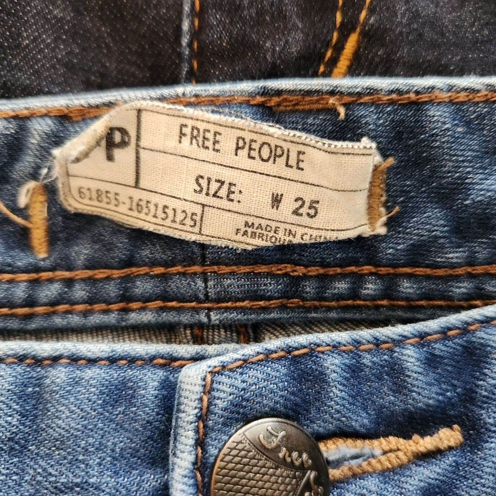 Free People Free People busted knee frayed ankle skinny jeans 25 Size 25" / US 0 / IT 36 - 6 Thumbnail