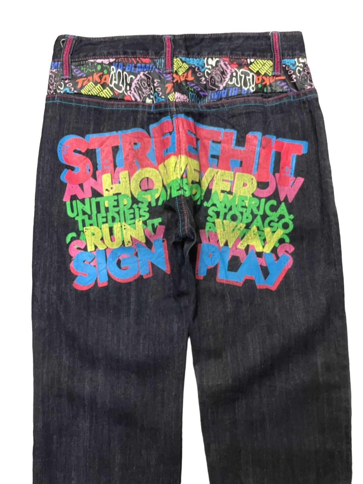 Japanese Brand Clone Devgru Daicock graffiti Evisu Styled Men Denim Pants Size US 30 / EU 46 - 9 Thumbnail
