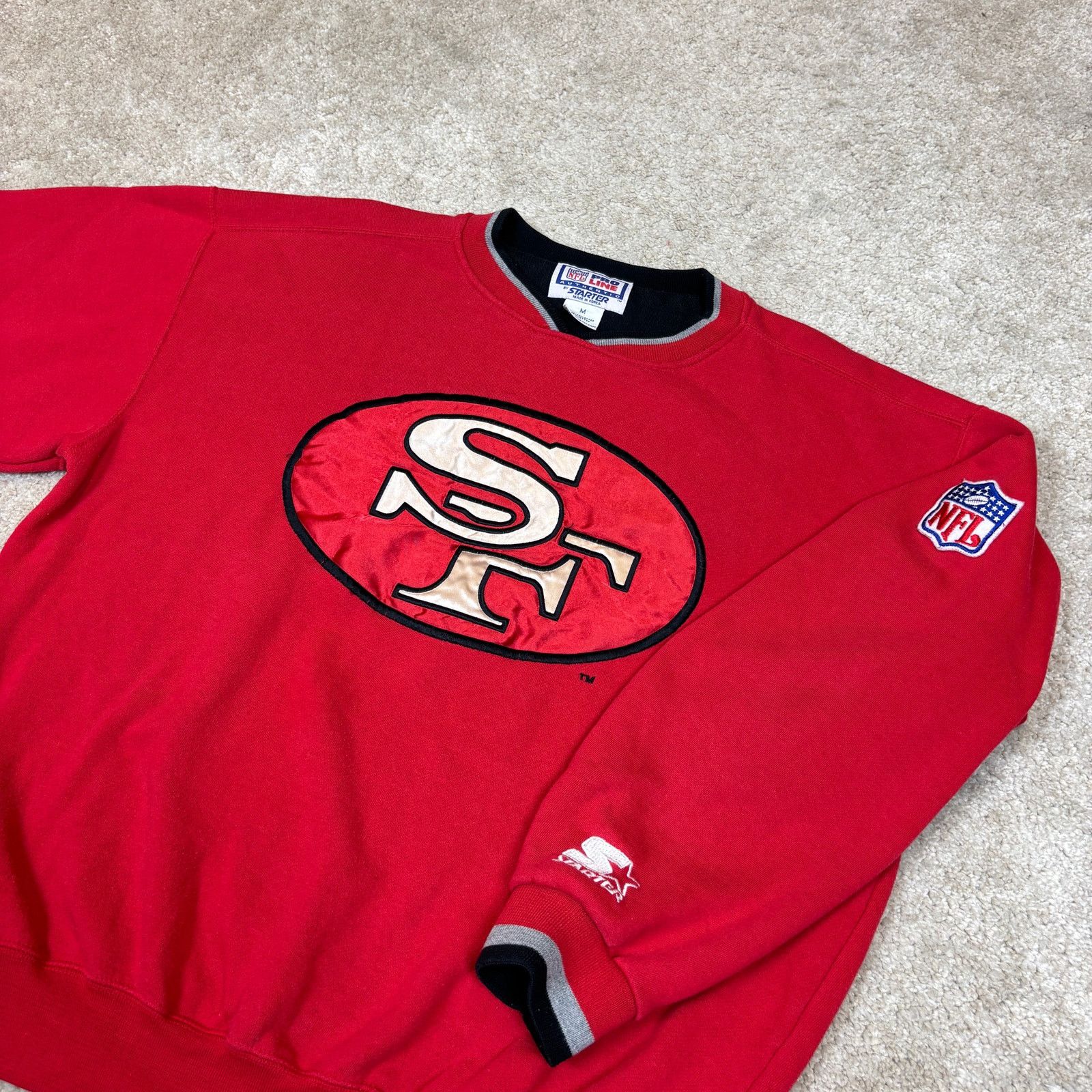 NFL × Starter × Vintage VTG 90s Starter Pro Line San Francisco 49ers Sweatshirt Med Size US M / EU 48-50 / 2 - 2 Thumbnail