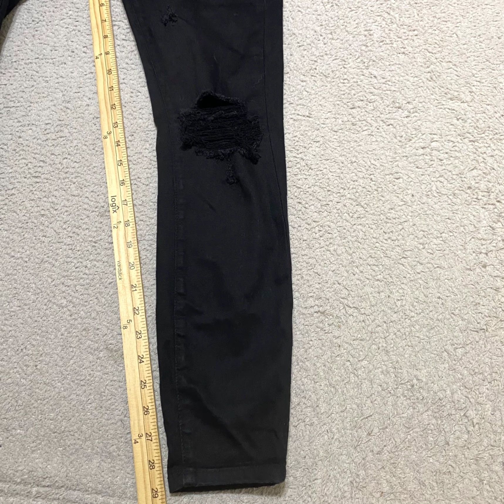 Vintage BLANKNYC Jeans Womens Dark Wash Skinny Distressed Mid Rise 28 Black Denim 5-Pocket Size 27" / US 4 / IT 40 - 6 Thumbnail