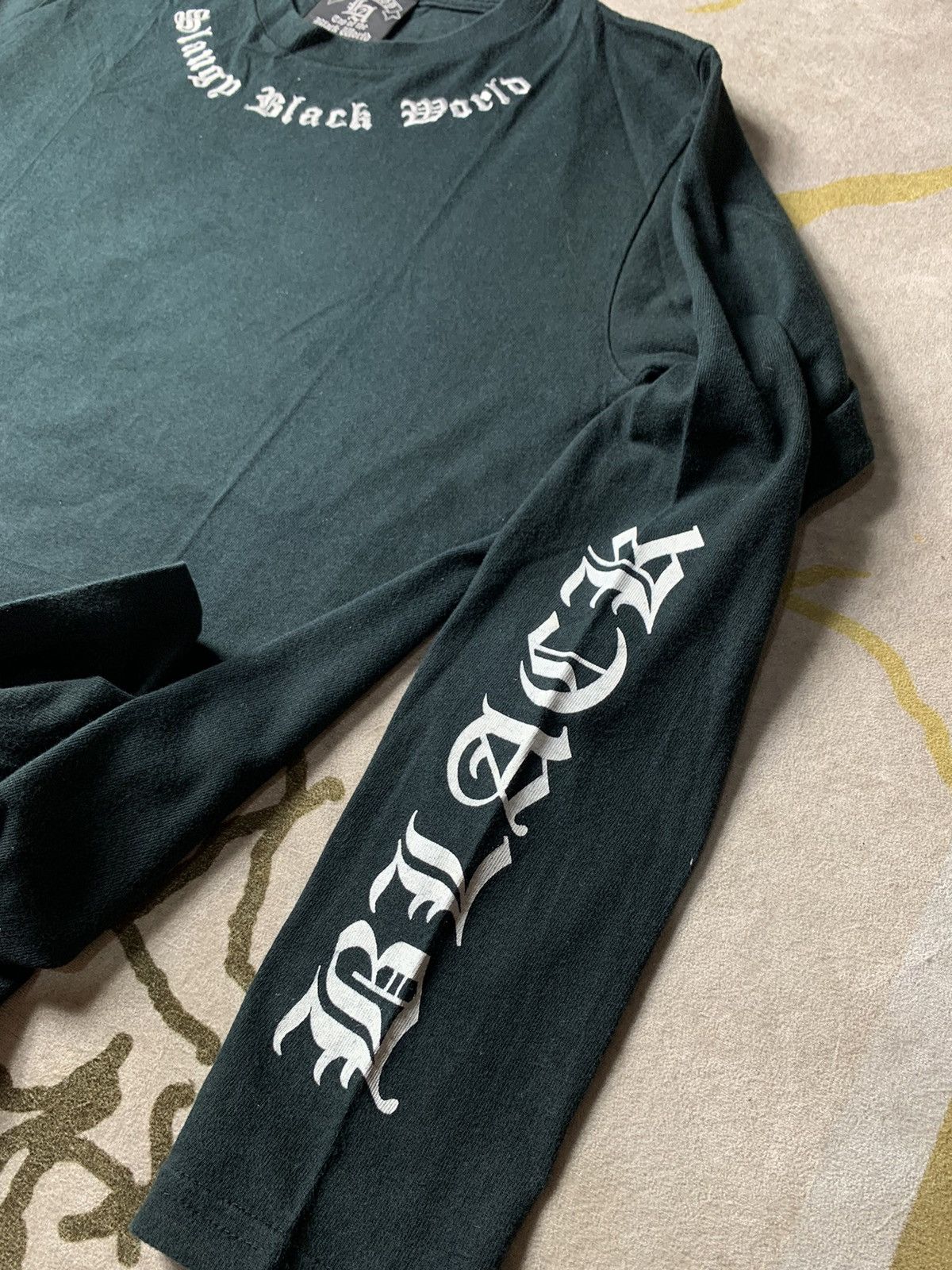 Beauty Beast × Japanese Brand × Vintage Slangy Black World longsleeve Size US M / EU 48-50 / 2 - 3 Thumbnail