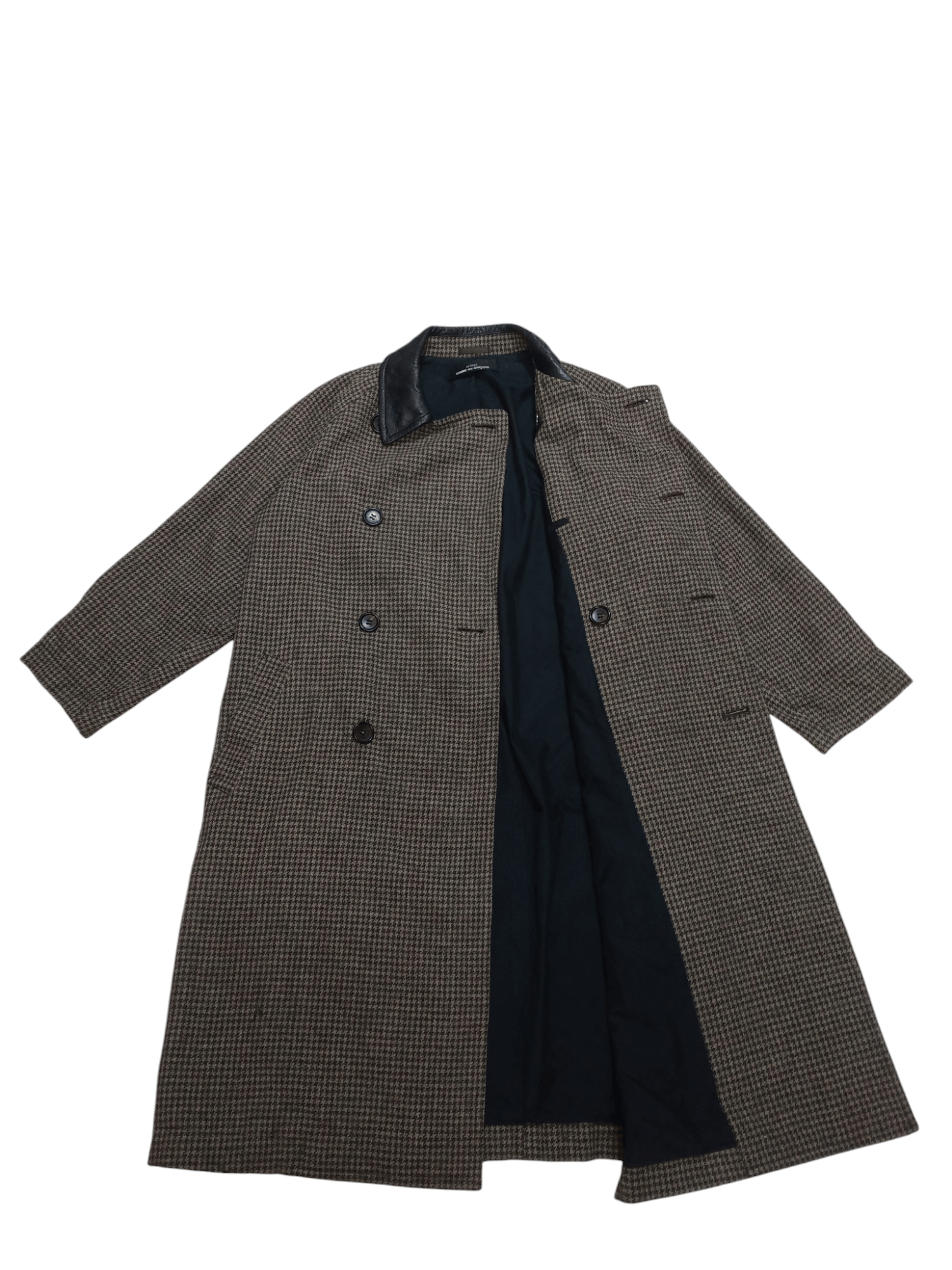 Comme des Garcons Vintage Comme Des Garcons Leather Collar Trench Coat Size L / US 10 / IT 46 - 2 Thumbnail