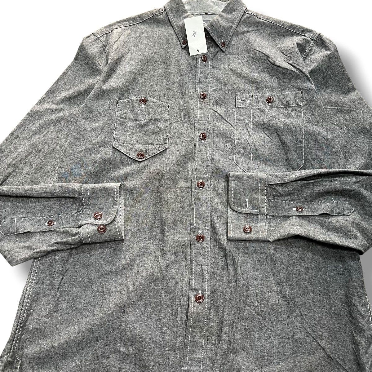 Tornado Mart Vintage FrizmWork Unique Pocket Long sleeve button shirt Size US XL / EU 56 / 4 - 3 Thumbnail