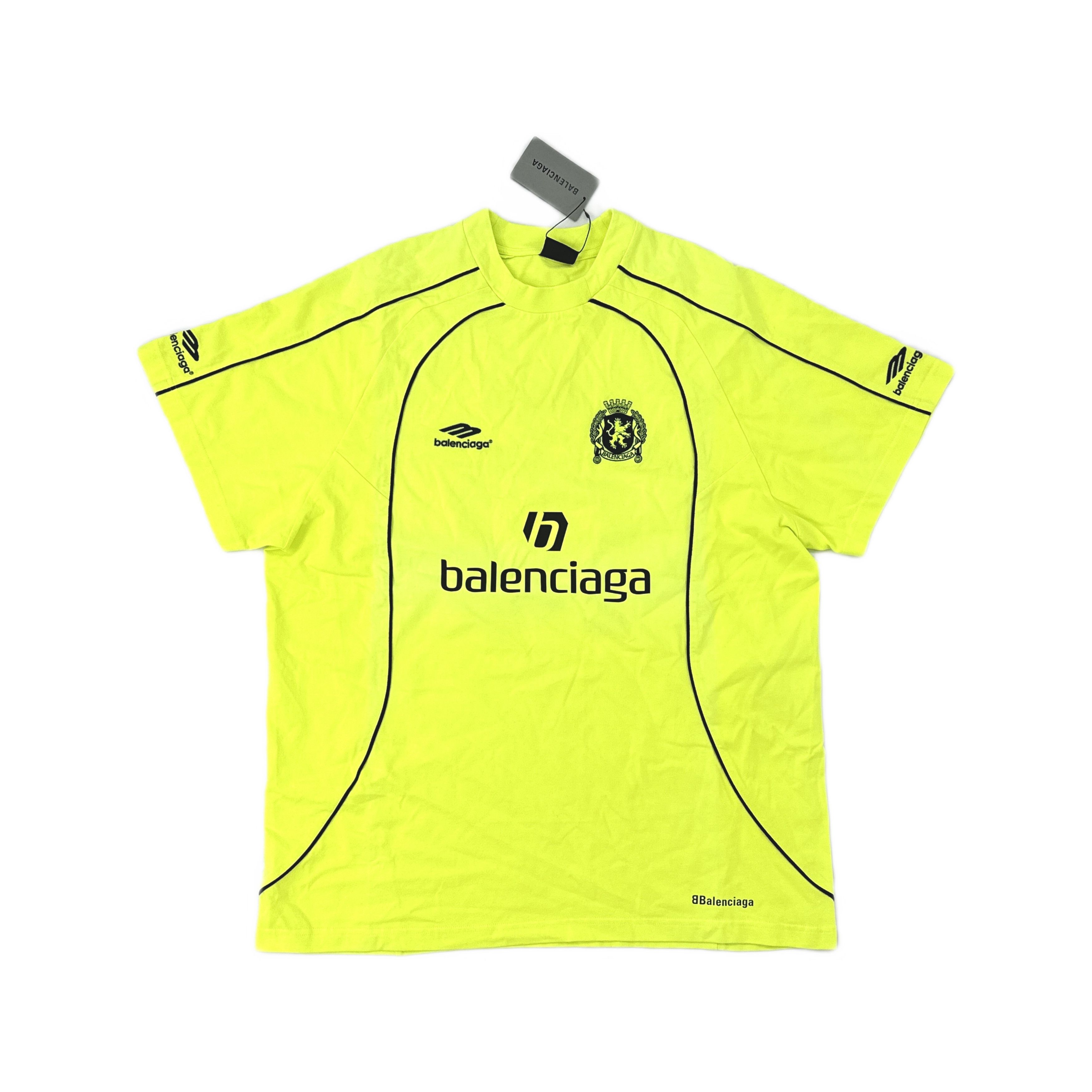 Balenciaga サッカーシャツ イエロー Balenciaga Balenciaga Neon Yellow Soccer Jersey Tee | Grailed